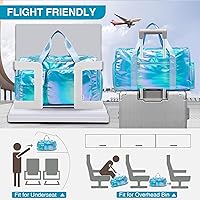 Vista 73 de Pequeña bolsa de gimnasio para mujer, bolsa de viaje con compartimento para zapatos