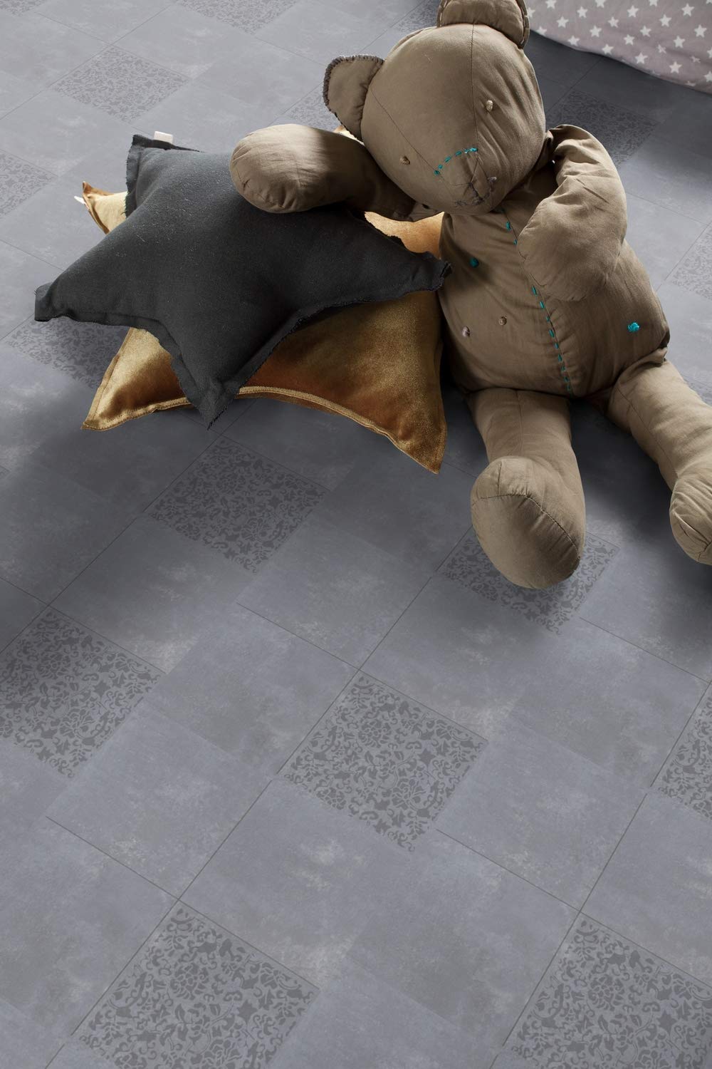 Gerflor selbstklebende Vinyl-Fliesen - Design 0633 Palermo Vinyl Fußbodenbelag 5m² pro Paket Vinylboden, Klebefliese, Vinylfliese