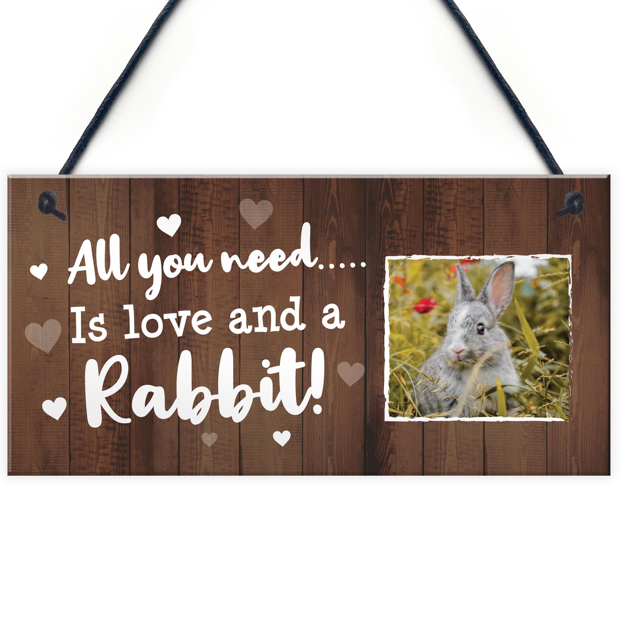 Red Ocean Personalised Rabbit Sign For Hutch Hanging Garden Sign Rabbit Lover Gift Rabbit Plaque Rabbit Hutch Sign Pet Gift Pet Sign Home Decor Gift For Him Her
