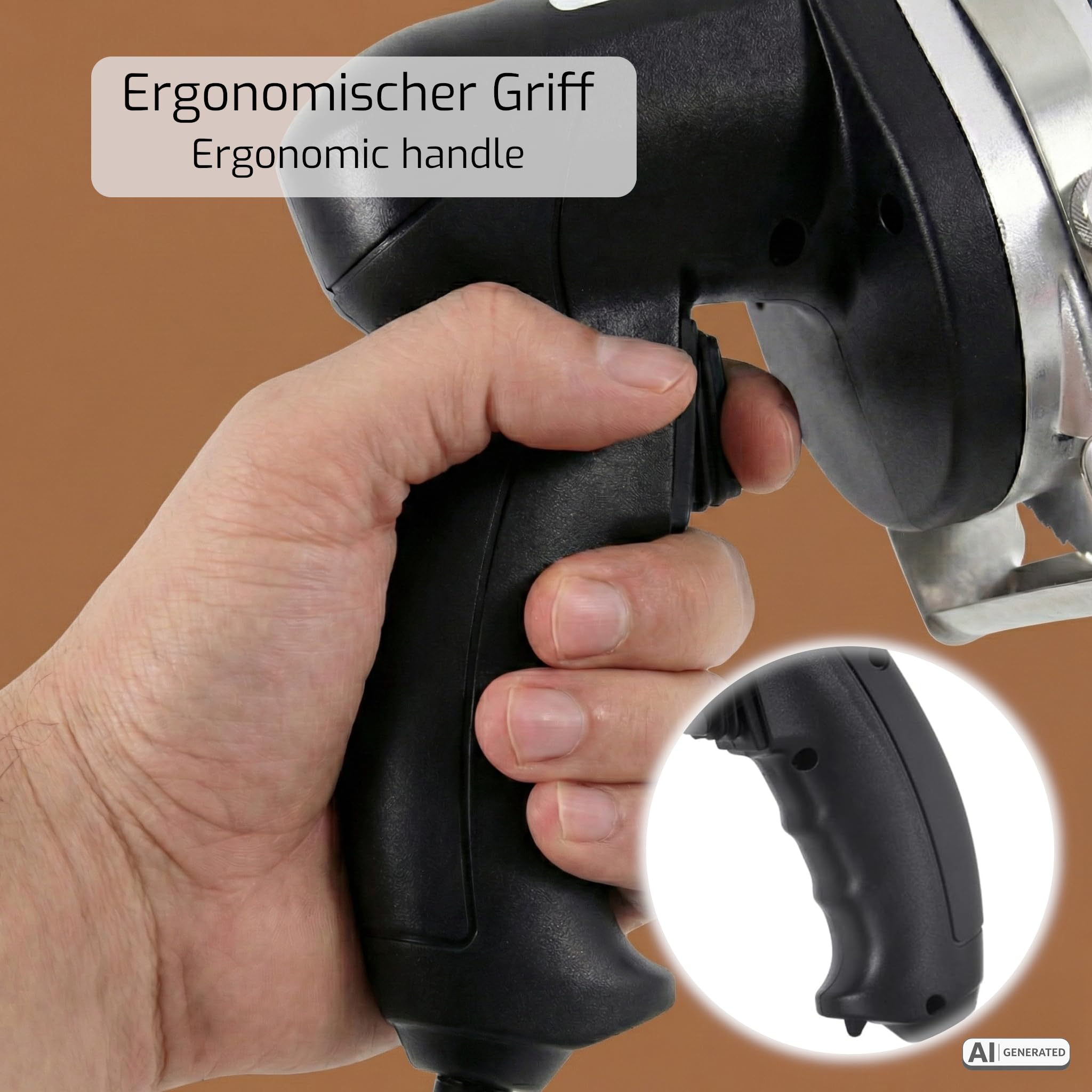 SARO Dönermesser elektrisch Ø 100 mm 2 Klingen glatt gezahnt Schnittstärke 0–8 mm 2,85 m Kabel Modell ED 100