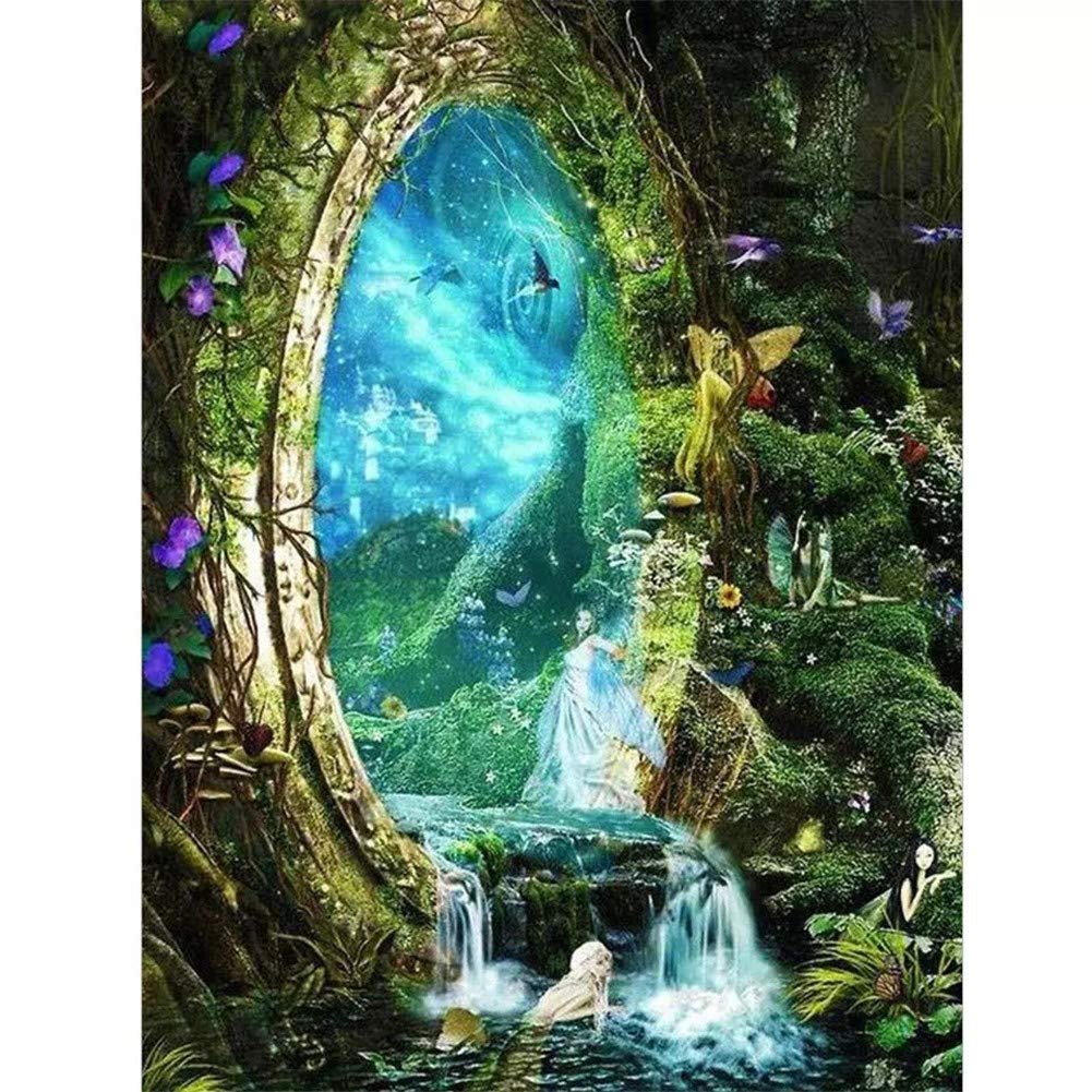 Broderie diamant 5D elfe de la forêt toile de qualité supérieure 60x80cm