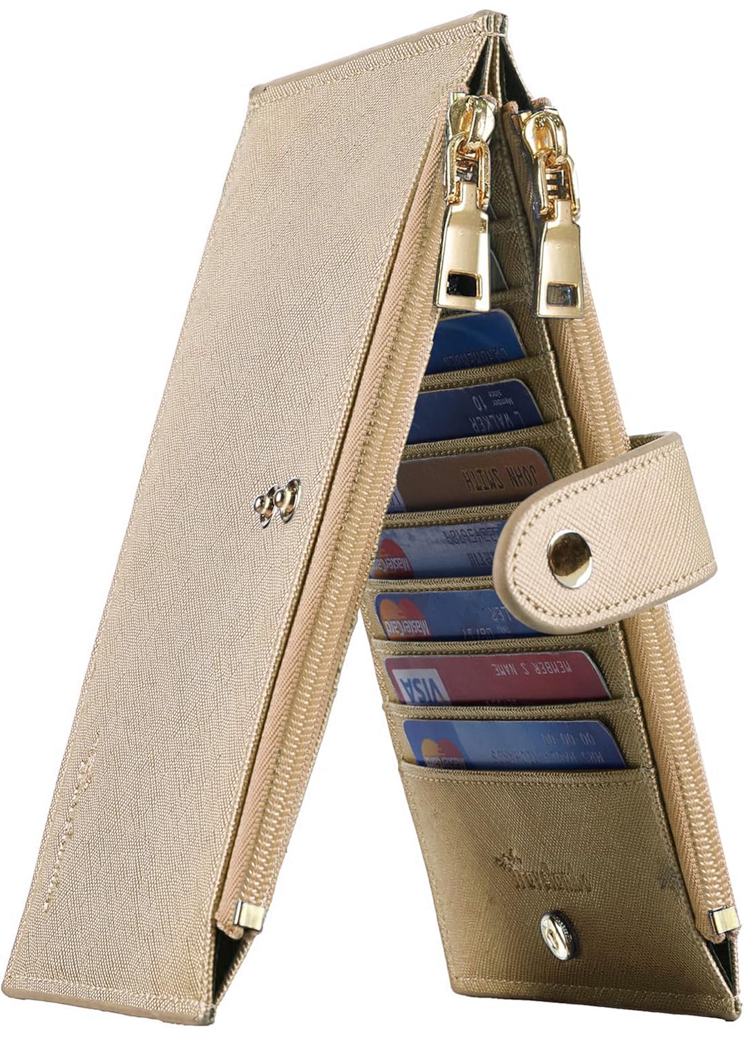 RFID Wallet Women Large Size Bifold Multi Card Wallet Case with Zipper Pocke Credit Card Holder for Women