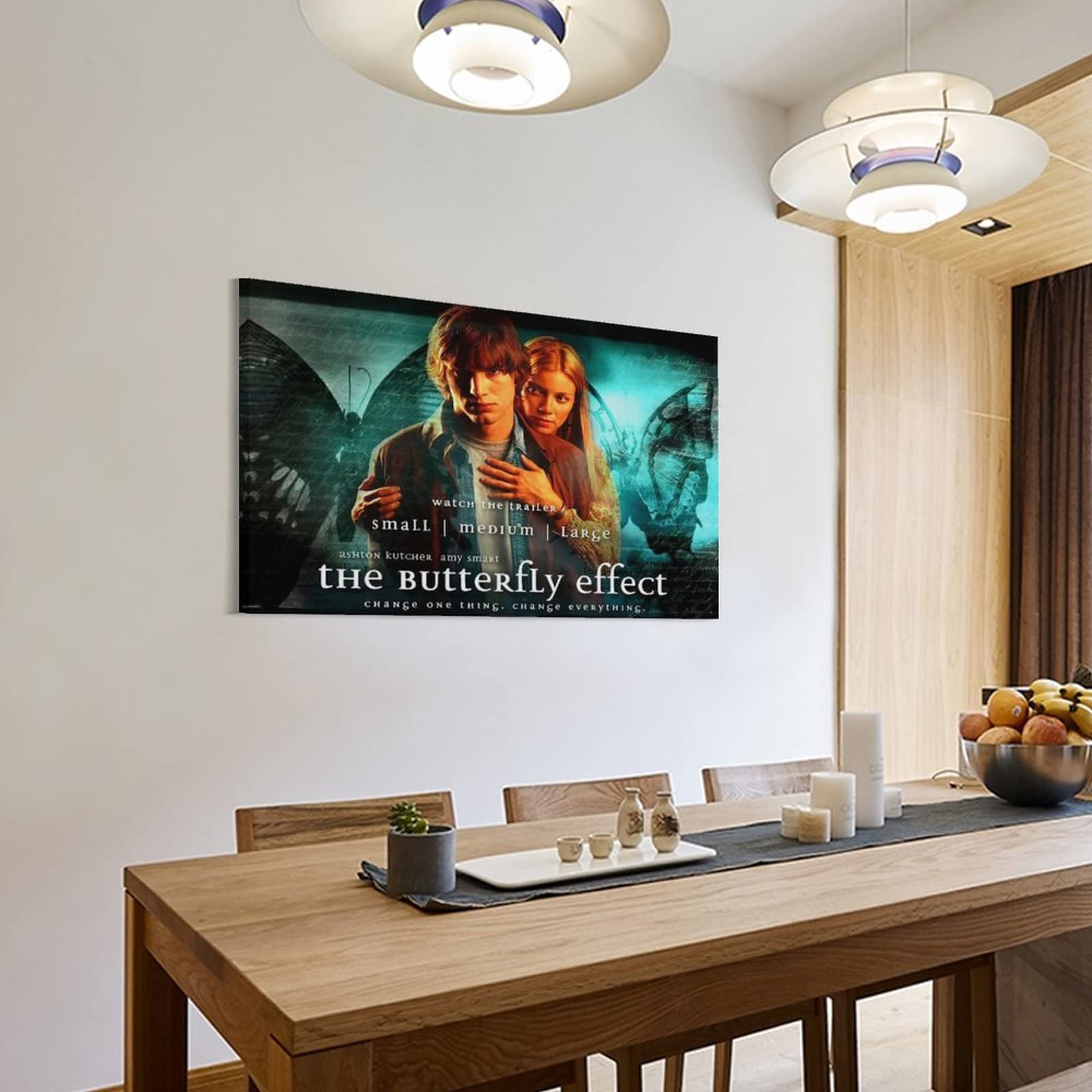 Póster de película de ciencia ficción de terror con efecto de mariposa, póster artístico y arte de pared, póster moderno para decoración de dormitorio familiar, 50 x 75 cm