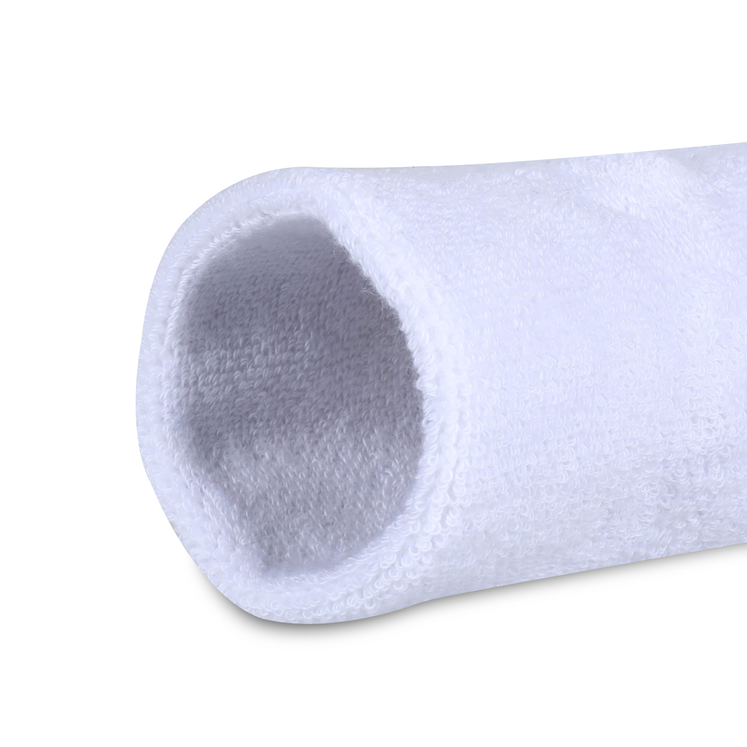 Nivia Sweatband for Men & Women, Wristbands for Tennis, Basketball, Running, Sweat Band for Gym & Athletes (Large, White) 3