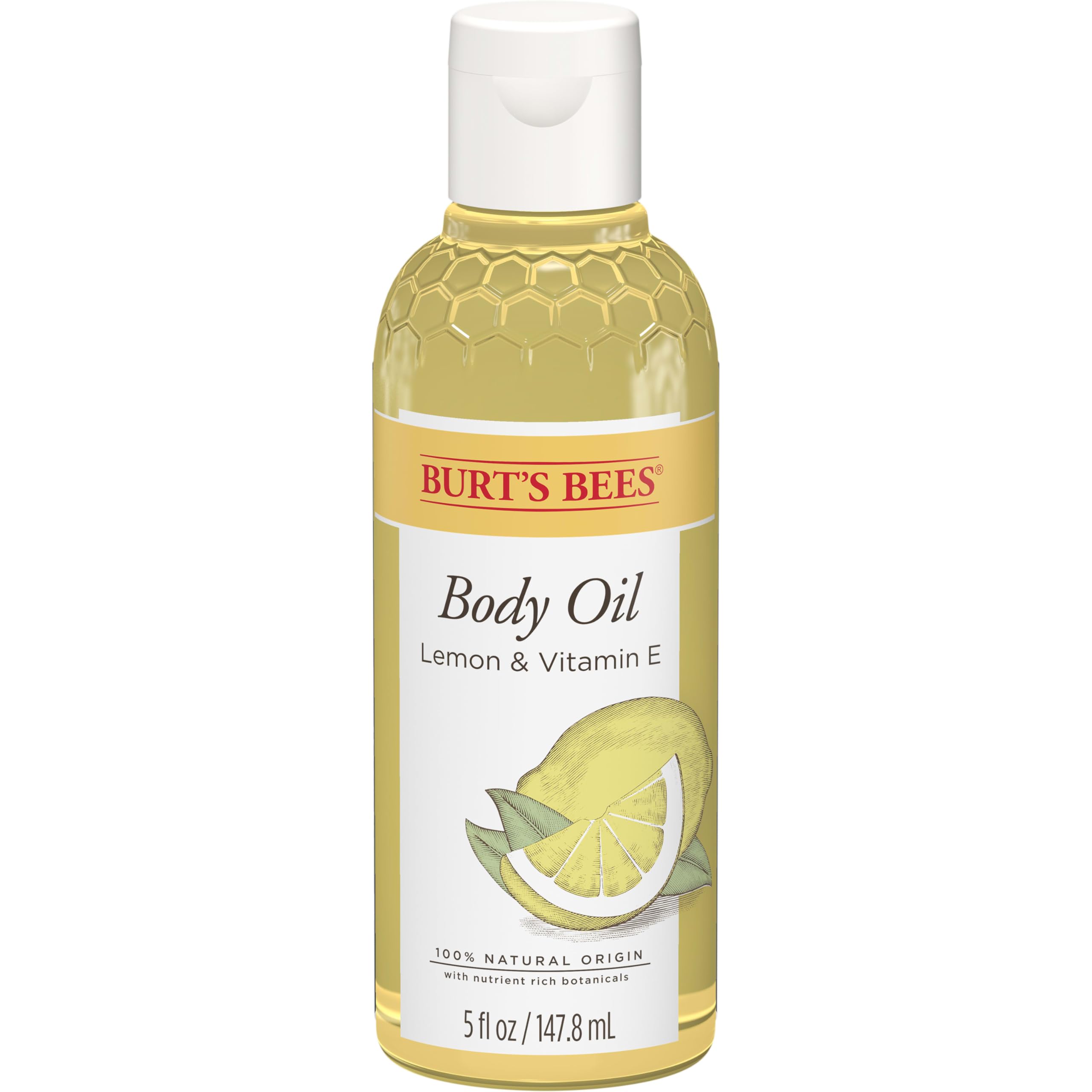 Burt's bees 100% natural origin lemon and vitamin e body oil - 5 ounce bottle (packaging may vary), 5 Fl Ounce