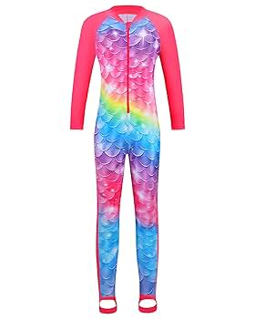 Amazon.com: TFJH E Girls Bathing Suits One Piece Long Sleeve