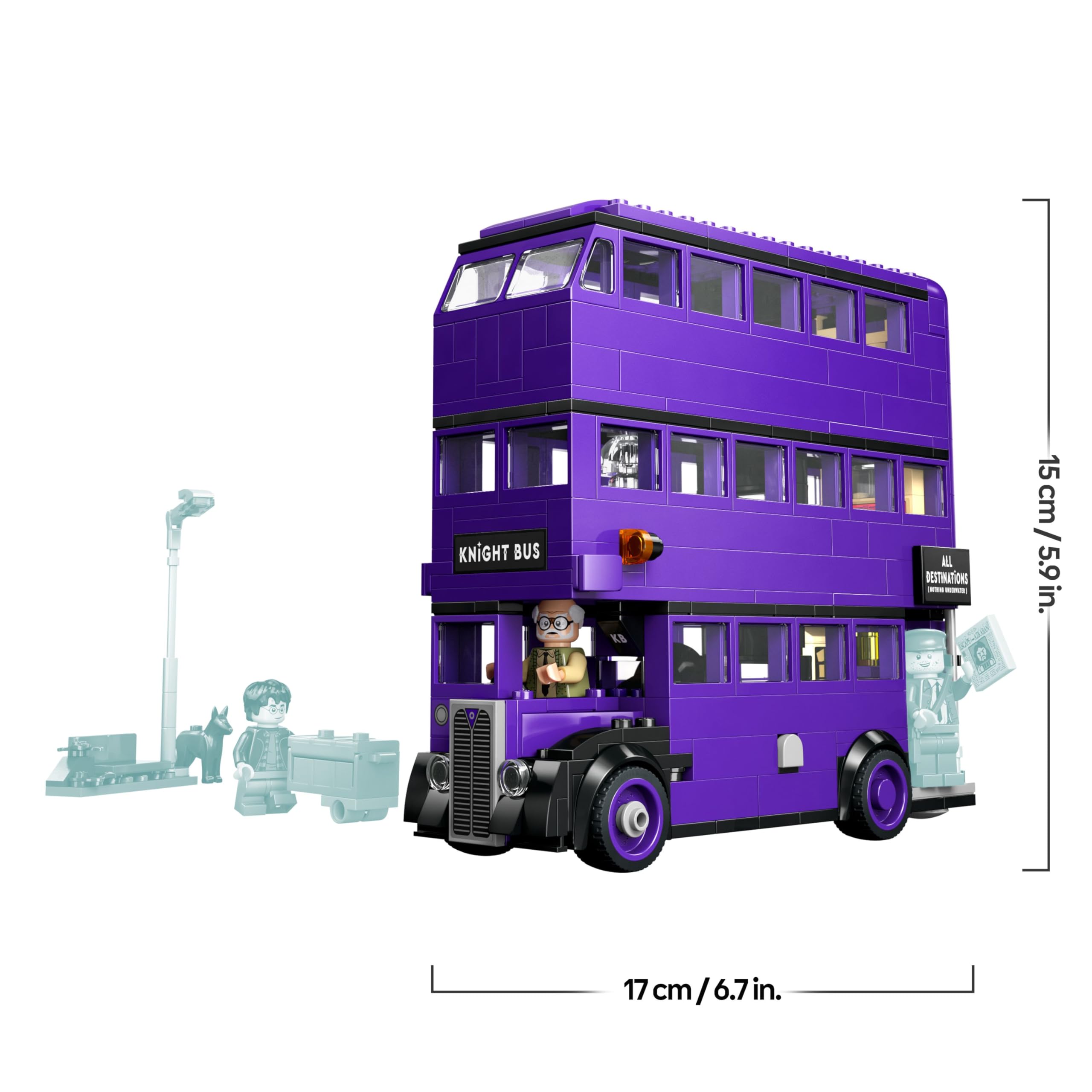 LEGO Harry Potter Aventura en el Autobús Noctámbulo de Juguete con 5 Minifiguras Coleccionables y Accesorios Inc. Varitas -Regalo de El Prisionero de Azkaban para Niñas y Niños de 8+ Años 76446