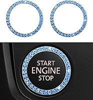 Vista 19 de Cubierta brillante para botón de arranque del motor, llave de encendido y perilla, cubierta de diamantes de imitación de cristal, cubierta de botón