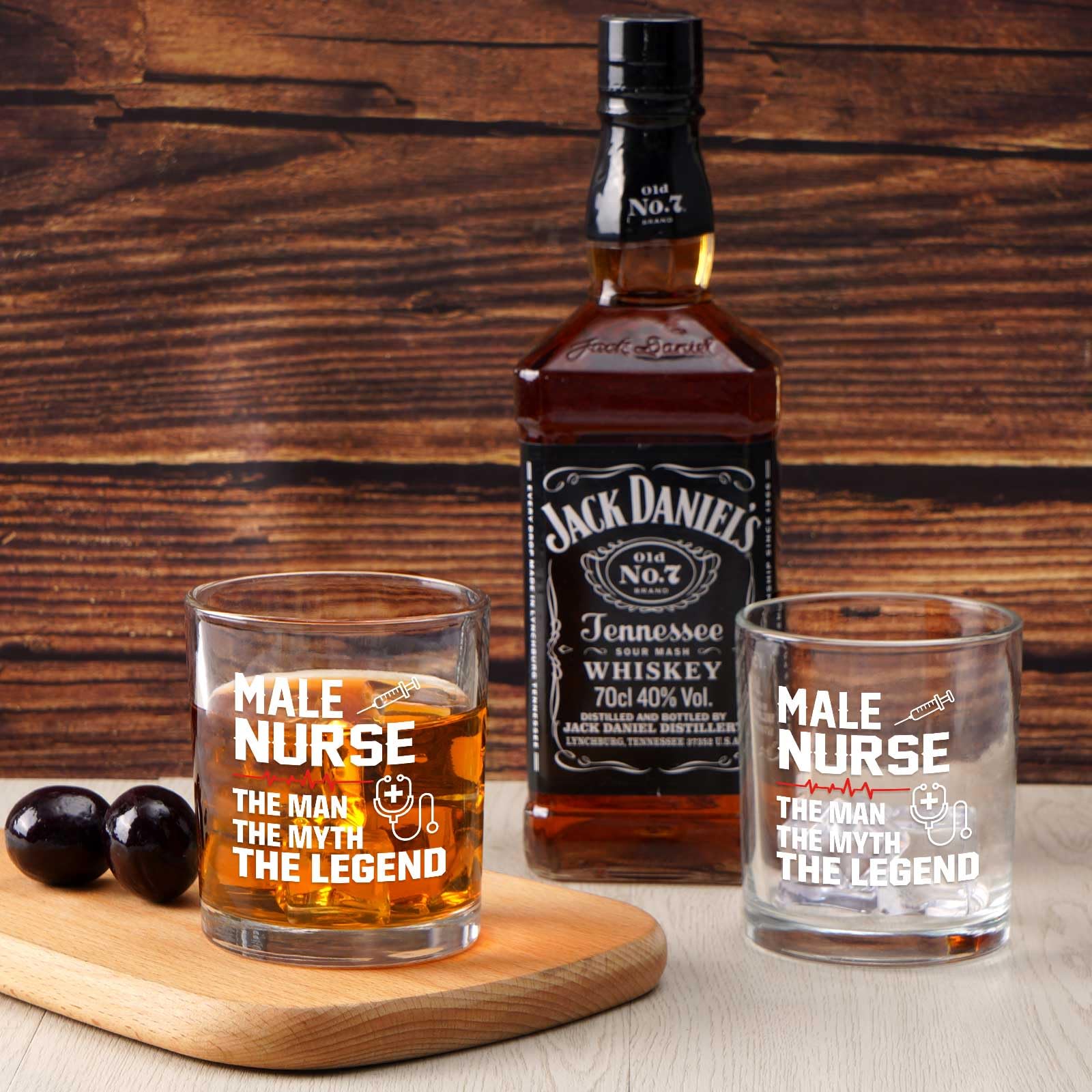 Futtumy 10Oz Male Nurse Whisky Glasses, Nurses Week Gifts for Men Male, Nurse Practitioner Nursing Student Gifts for Practitioner Graduate