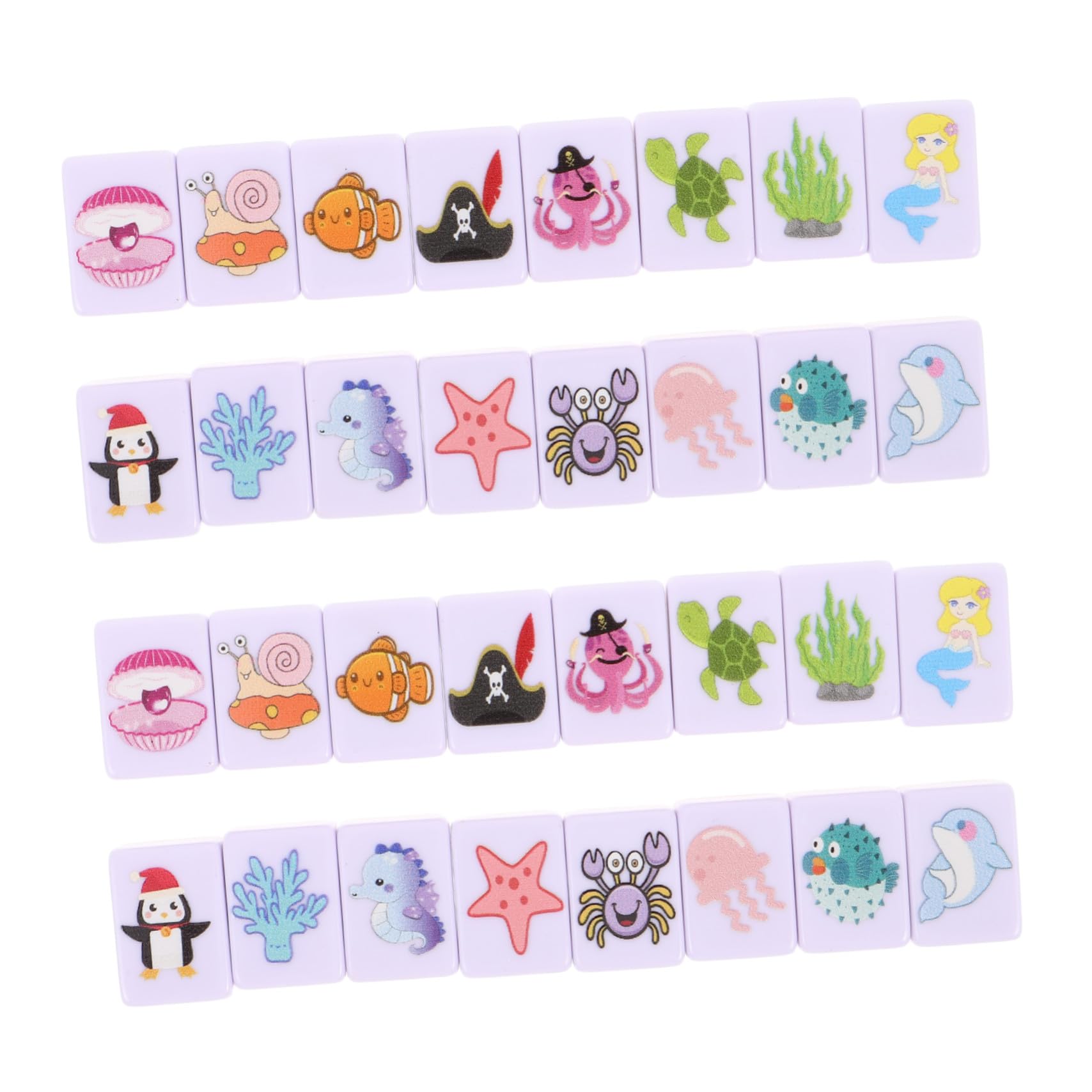 Jeu de mahjong compact blocs légers pour jouer sans encombrement - 8
