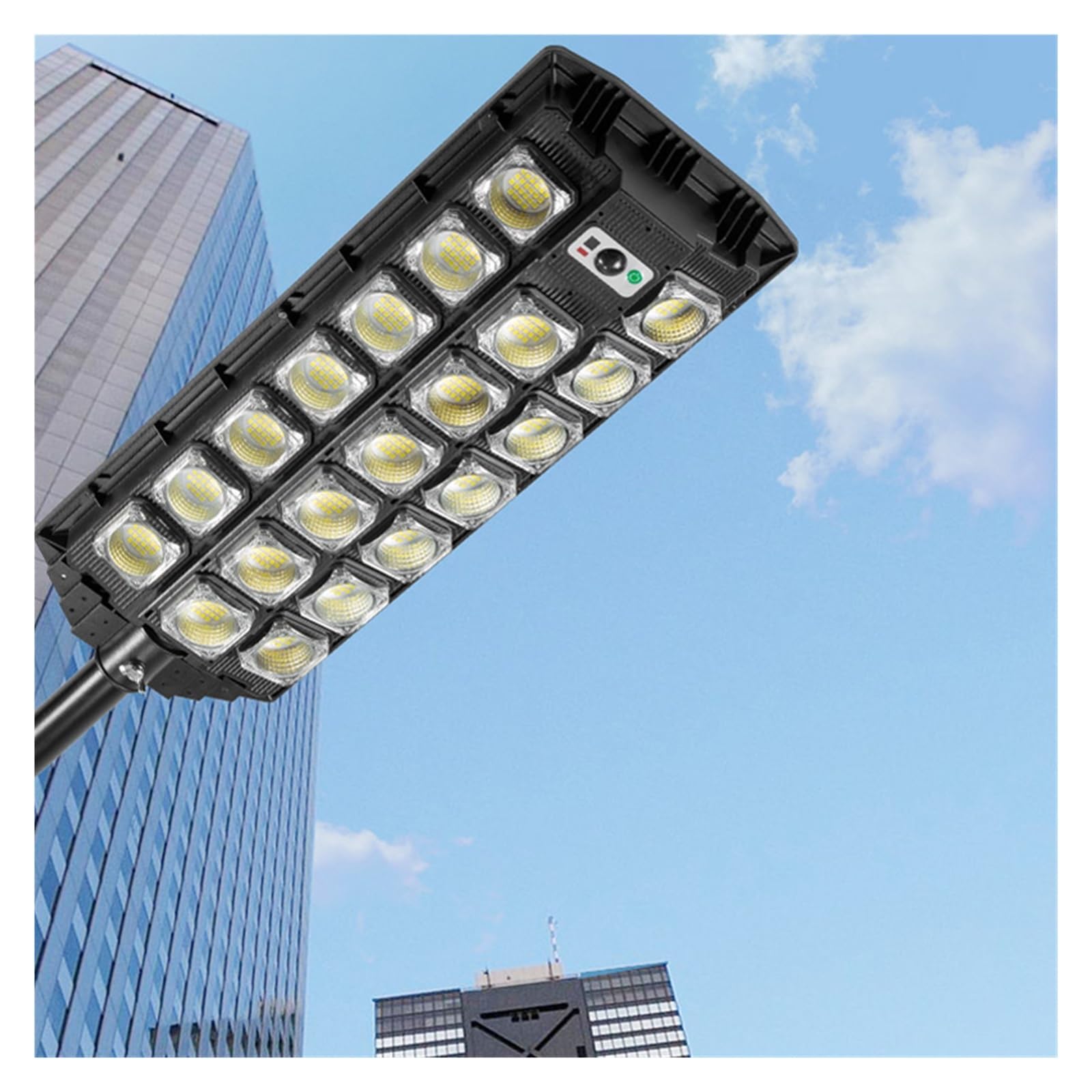 Lampy Solarne ZewnęTrzne, Lampa uliczna LED Silne światło Trzy rzędy lamp ulicznych Solar Garden Light Indukcyjna lampa uliczna Oświetlenie zewnętrzne Bardzo Szeroki KąT śWiecenia(W7101B-4)