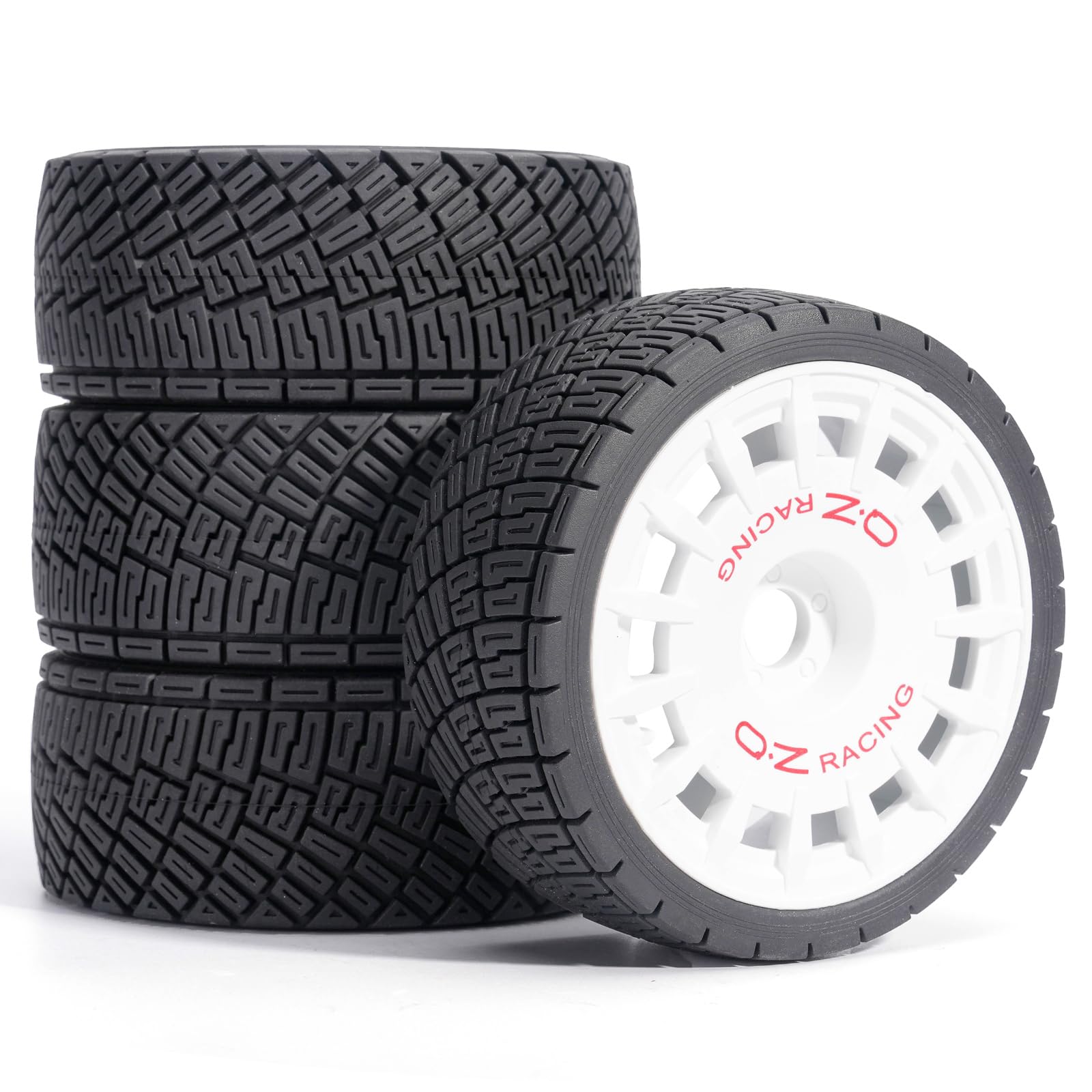 Photo 1 of DUSTAIL 1/7 1/8 RC Car Rally Tire & Wheel Set - White