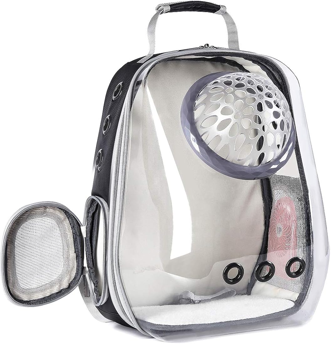 Clear Bubble Cat Carrier Backpack, Space Capsule Pet Carrier Backpack for Large Cats and Small Dogs, Cat Carrying Backpack for Travel…