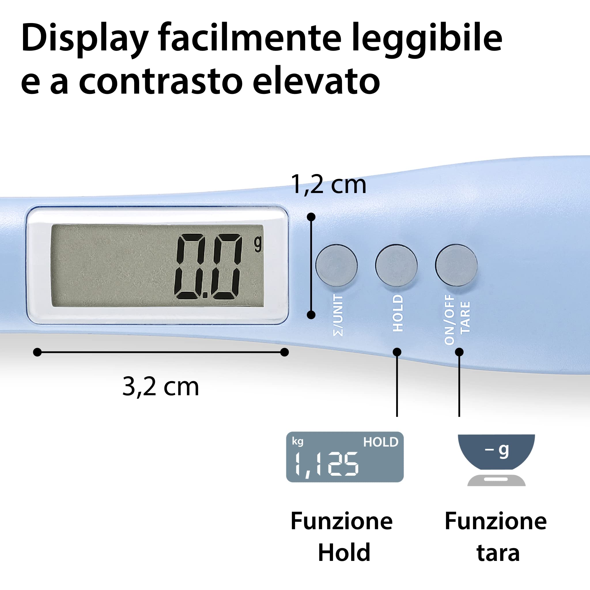 Bilancia Digitale A Cucchiaio ADE: Pesa Con Precisione 0.1g Fino A 300g - Perfetta Per Cucina, Spezie E Liquidi - Foto 8