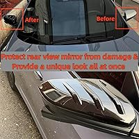 Vista 3 de 2 fundas para espejo lateral de puerta compatibles con Honda Civic 2016-2021 10ª generación Sedan Coupé Hatchback estilo extendido carcasa de espejo