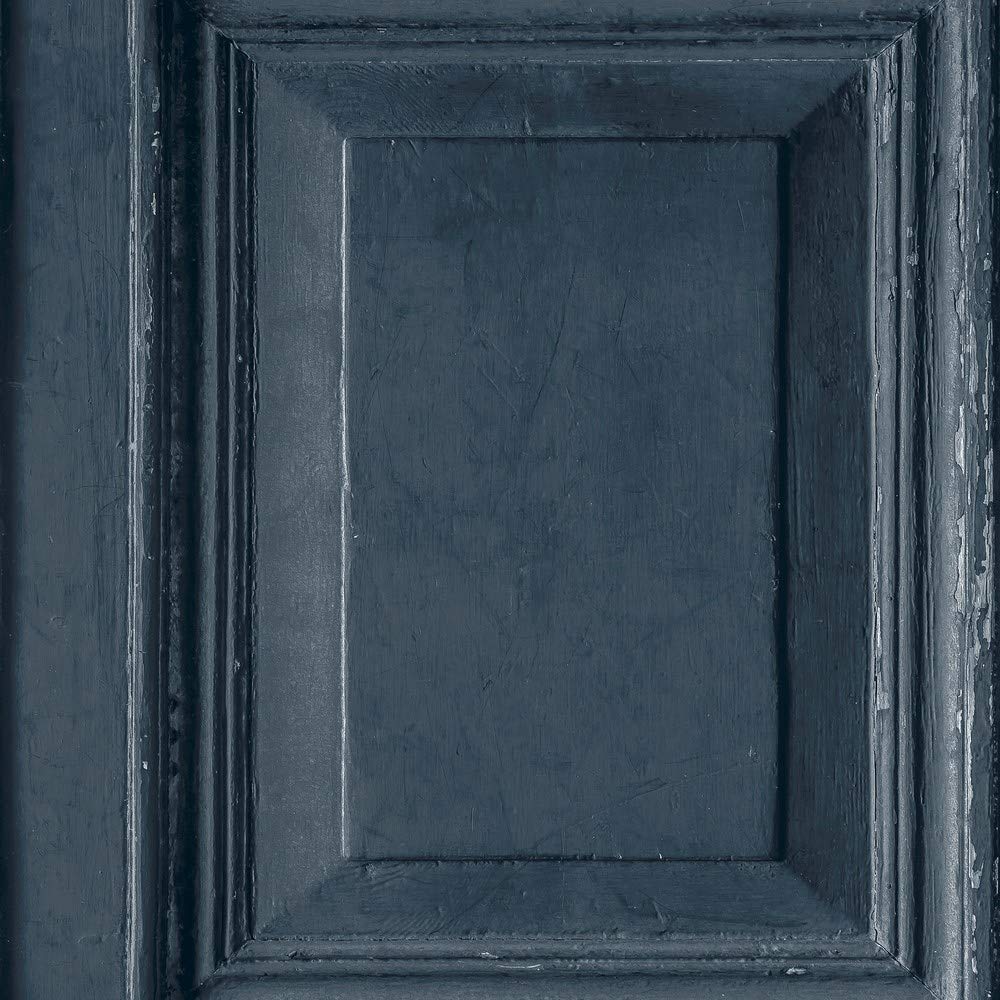 Grandeco Navy Life Wood Panels Wallpaper A49201 - Distressed Wooden Panelling