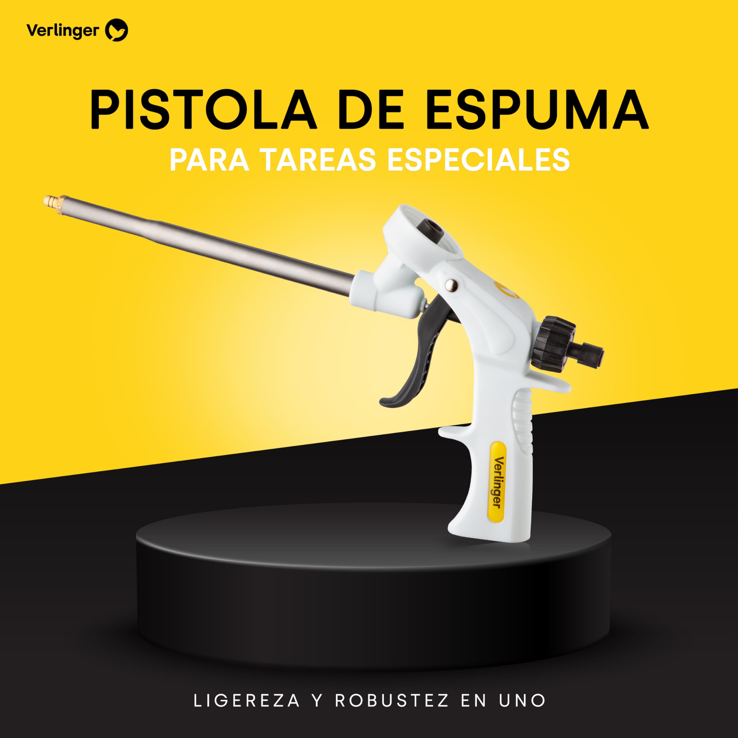 Pistola De Espuma De Poliuretano Pistola Resistente Aplicadora De Espuma Pu Pistola De Aplicación Para Espuma De Construcción Y Adhesivos Herramienta De Calafateo Blanco