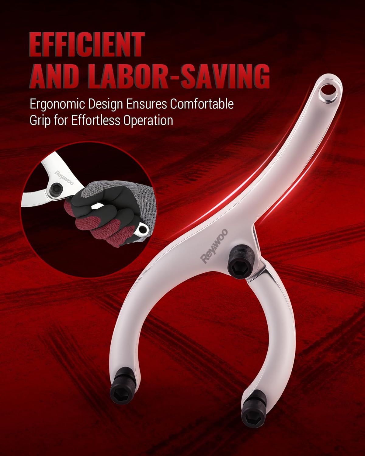 Reywoo Spanner Wrench Set, 11-Inch Gland Nut Wrench with Handle, Hydraulic Cylinder Spanner Wrench for Nuts from 0.85 to 6 Inches, Includes 1/4", 5/16", and 2/5" Pins