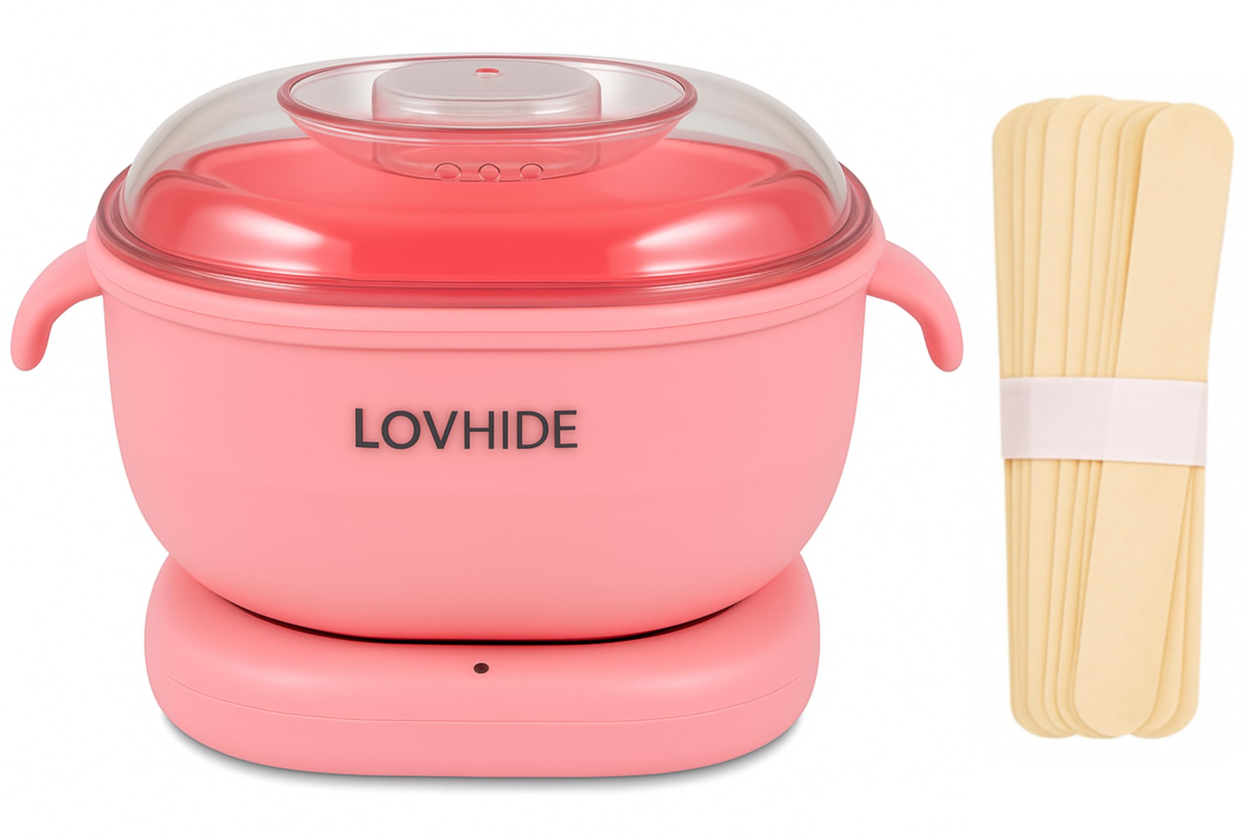 LOVHIDE Professional Silicone Wax Heater Kit for Hair Removal – Electric Wax Warmer Pot with Wooden Spatulas, Suitable for Hard Wax, Liposoluble Wax & Beads – Fast Heating, Salon & Home Use – Pink-image-31