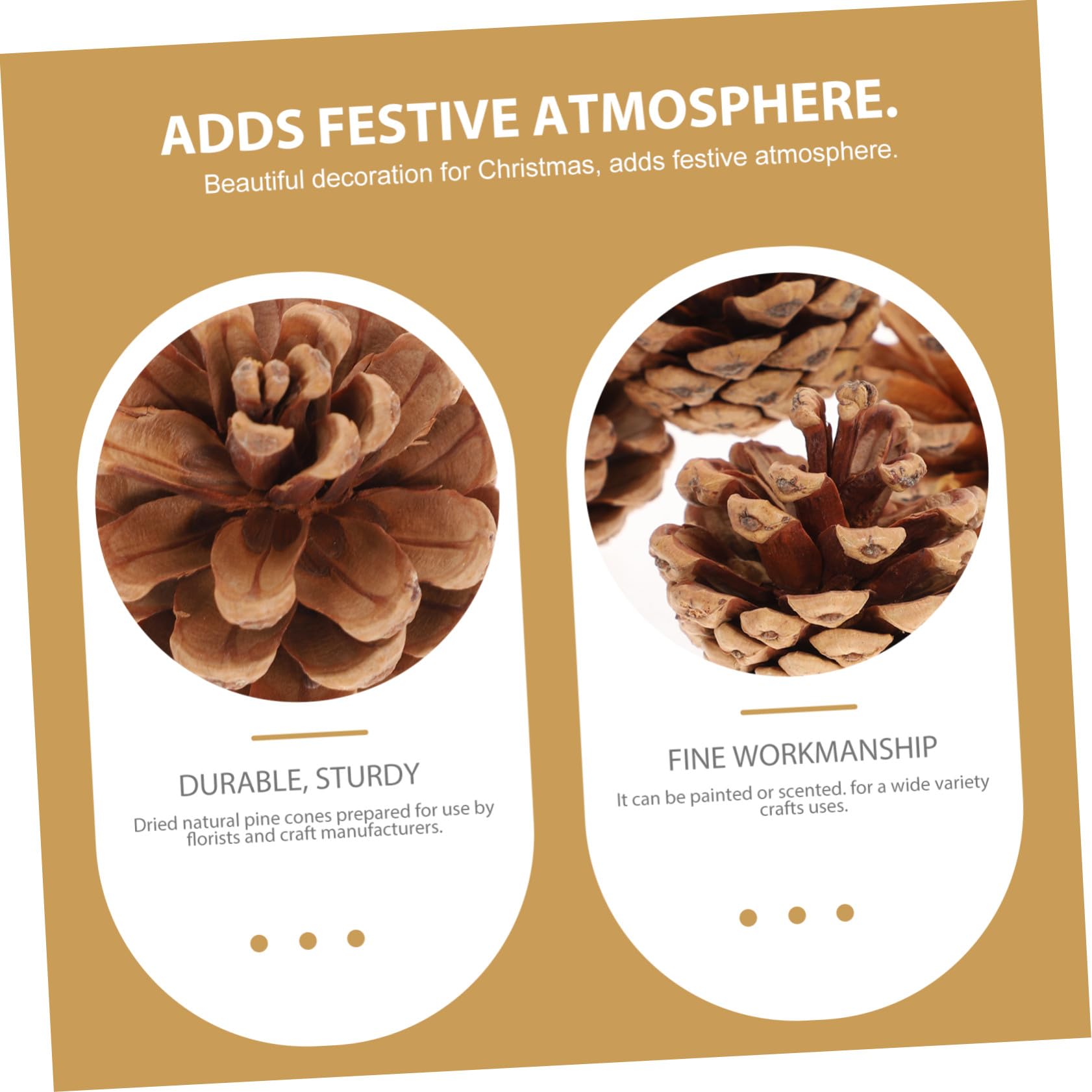 48pezzi Ornamenti Natalizi Pigne Naturali Per Uso Artigianale e Decorazioni Festive Marrone