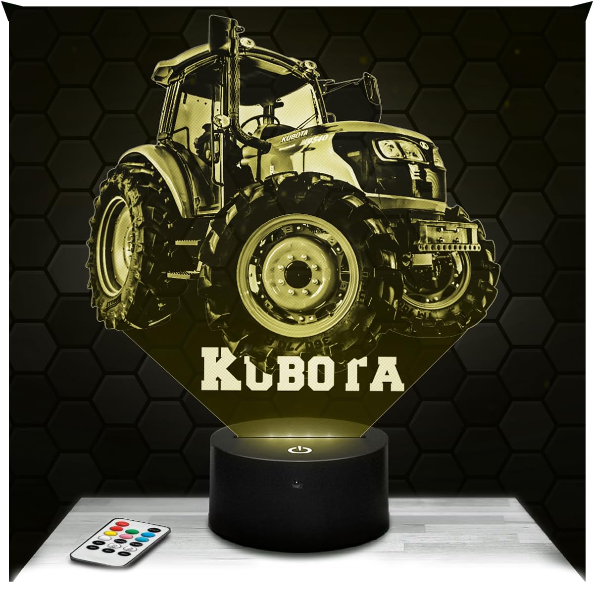 Lampephoto.fr - Landwitschaftlicher Traktor Kubo 3D Lampe, Touch Nachtlicht, Landwirt Geschenk, Sammlung Miniatur 1 32. 3D Led Illusion Geschenkidee Weihnachten Geburtstag Junge und Mädchen