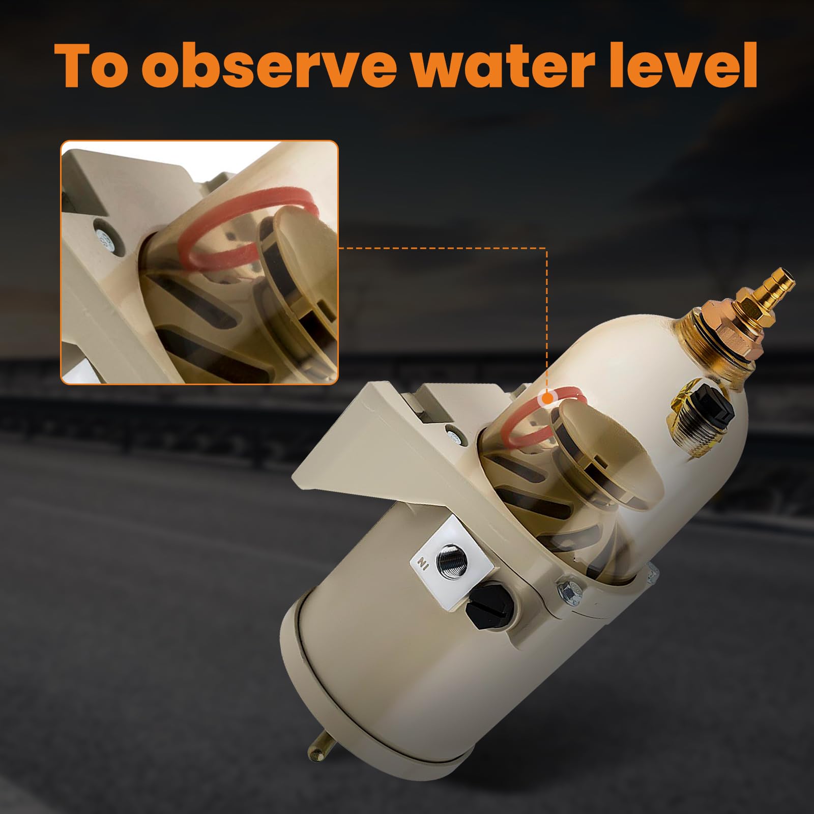 maXpeedingrods Diesel Kraftstofffilter Wasserabscheider 500FH 500FG für 60GPH Yacht Boot LKW