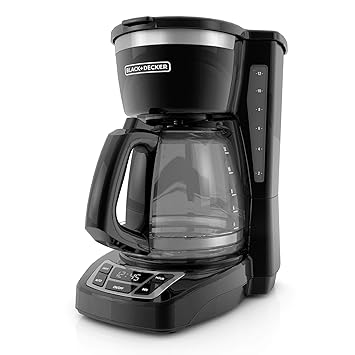 Black/Stainless Steel : BLACK+DECKER CM1160B 12 Cup Programmable Coffee Maker, Digital Control Programmab