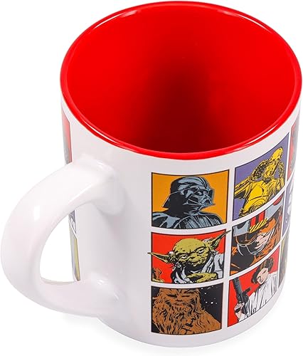Miniatura 2 de Silver Buffalo Star Wars Episodio 4 - Taza de cerámica con cuadrícula de personajes, 14 onzas