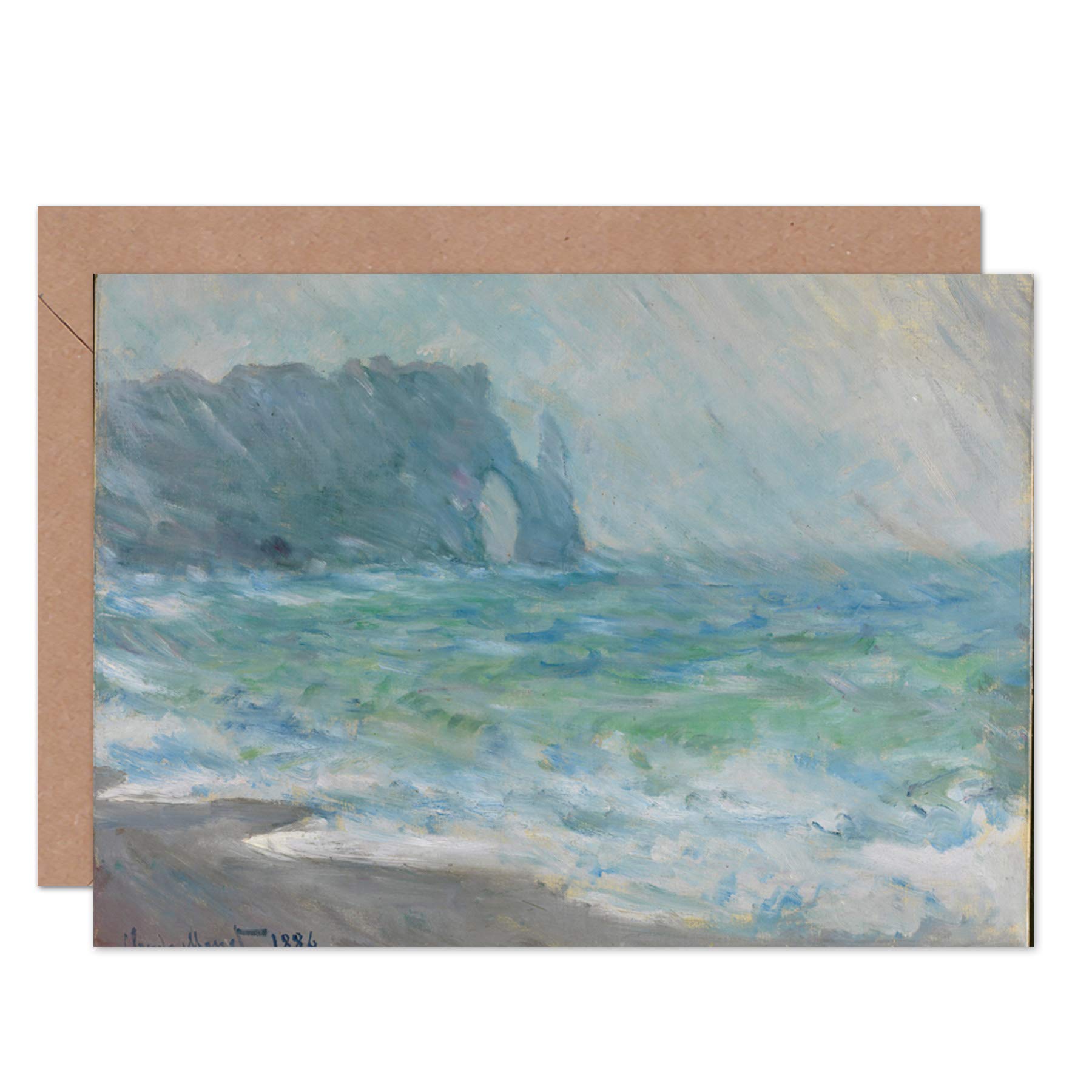 Artery8 Claude Monet Greeting Card - Coastal Landscape