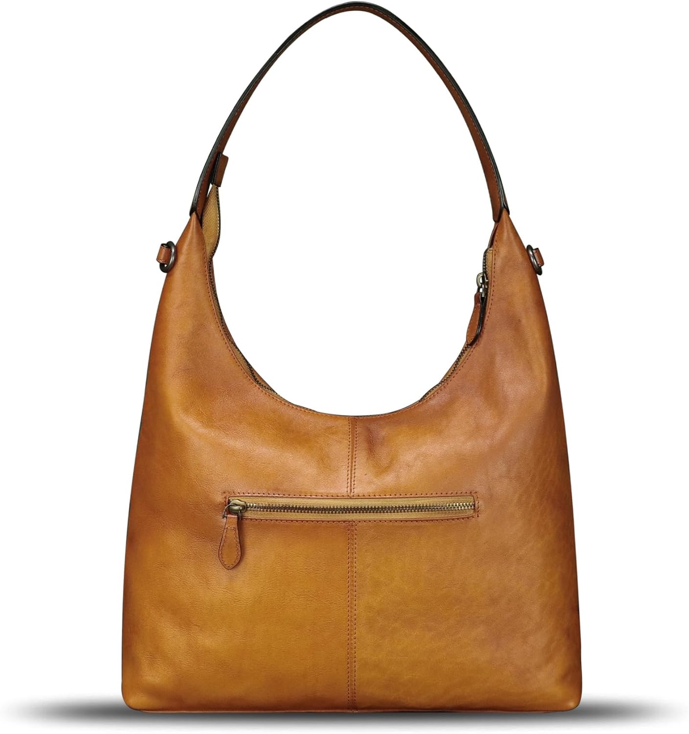 Genuine Leather Hobo Bag for Women Tote Bag Vintage Crossbody Shoulder Bag Satchel Purse Handbag - Image 3