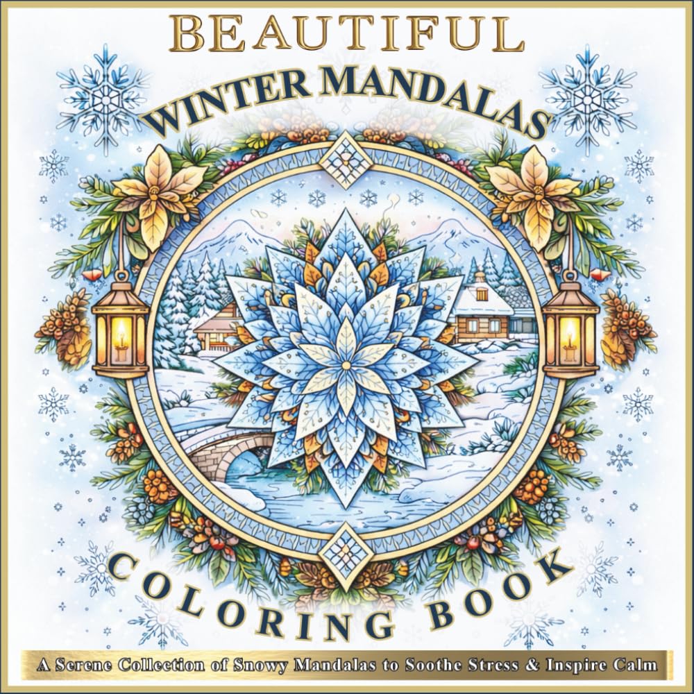 Beautiful Winter Mandalas Coloring Book: A Serene Collection of Snowy Mandalas to Soothe Stress & Inspire Calm