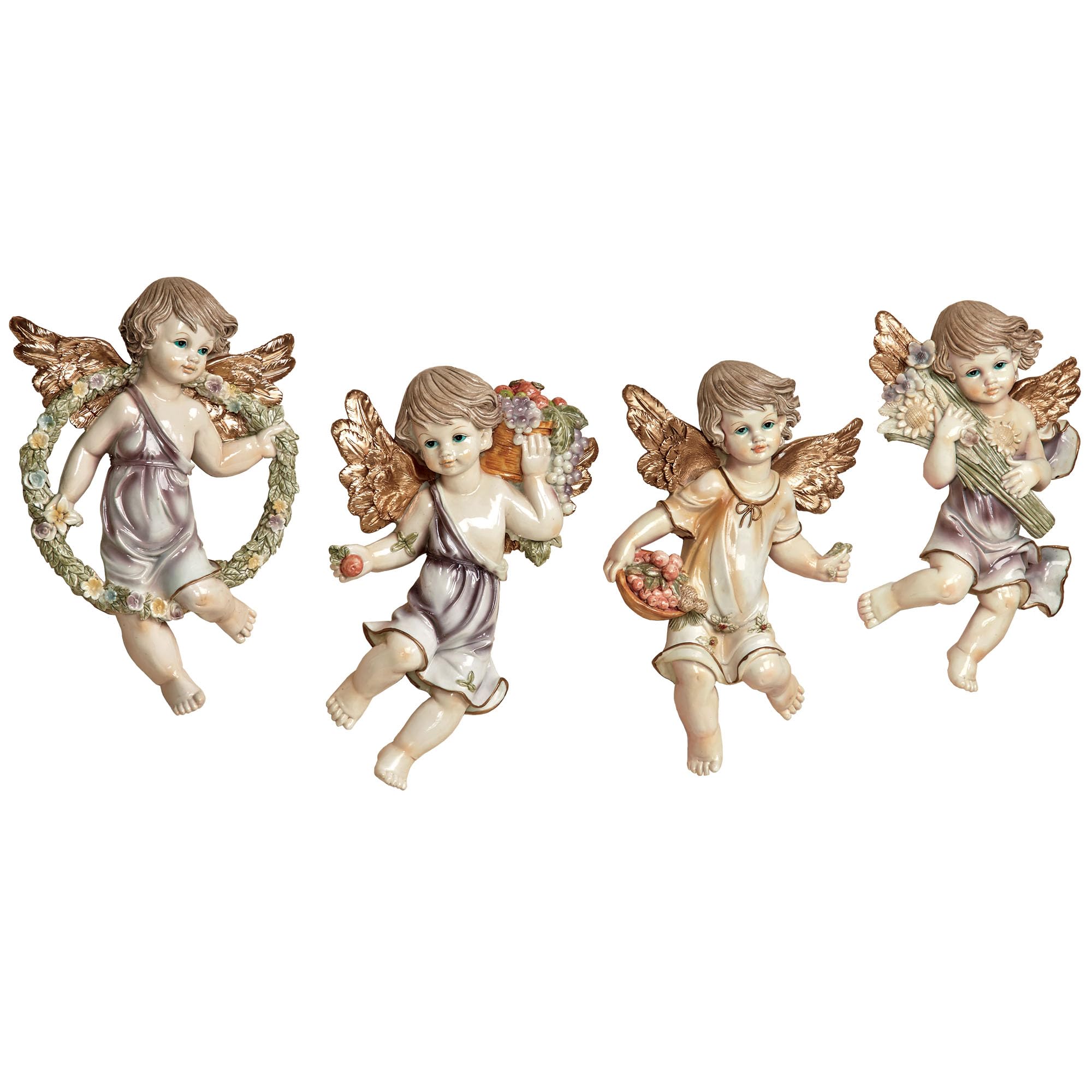 Amazon.com: Touch of Class Cherubs and Blooms Wall Plaque Set of