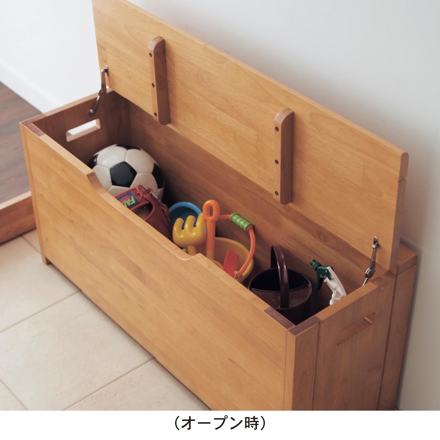 Amazon.co.jp: [ベルメゾン] 収納ベンチ 玄関ベンチ 木製 収納 椅子