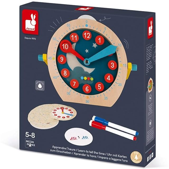 Foto 7 de 8 de Janod - Essentiel - Aprender la Hora - Juego Educativo de Madera para Niños Pequeños