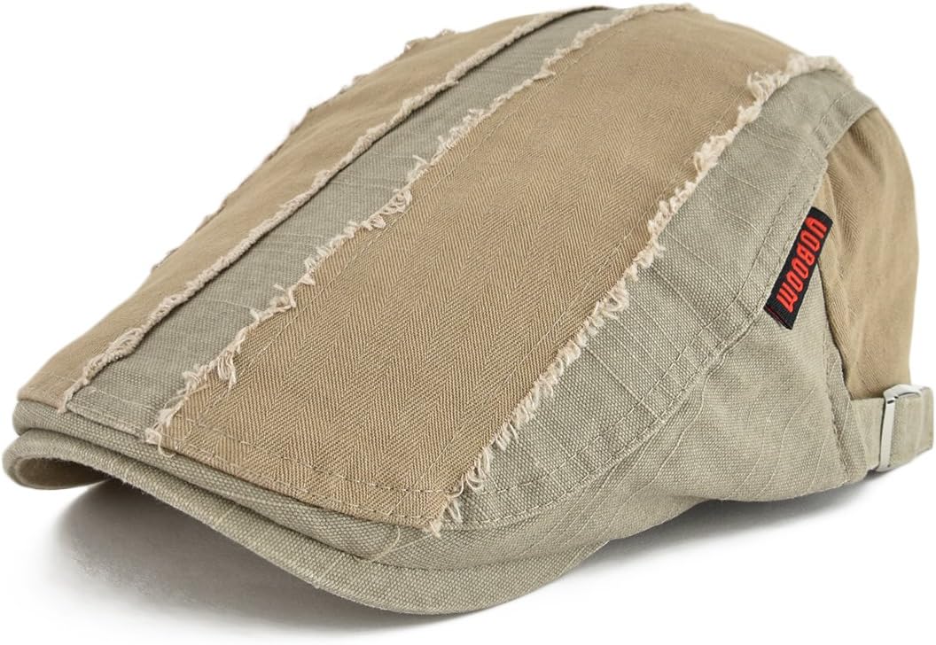 VOBOOM 100% Cotton Distressed Ivy Newsboy Caps Cabbie Gatsby Hat