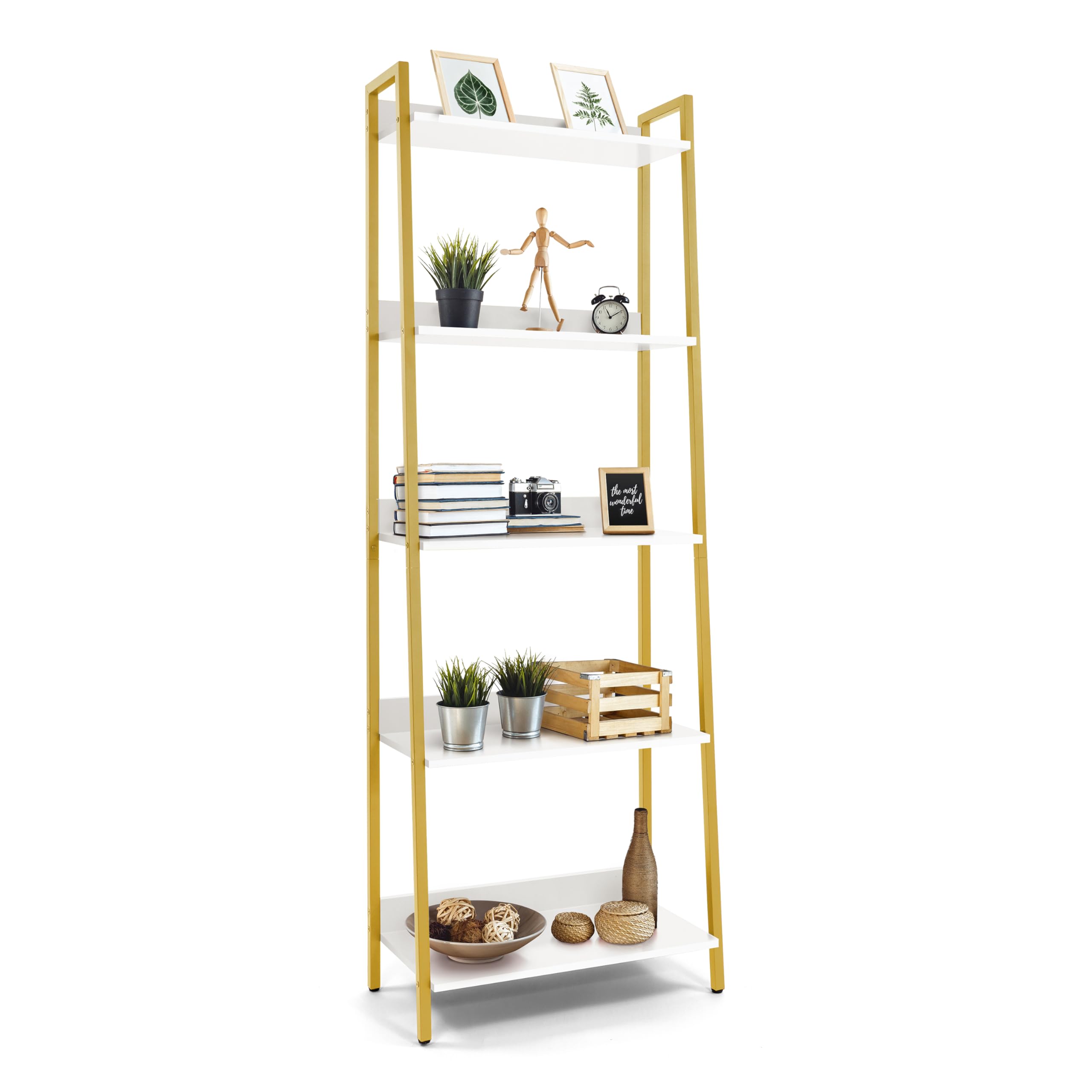 CAPHAUS 5 Tier Ladder Bookshelf