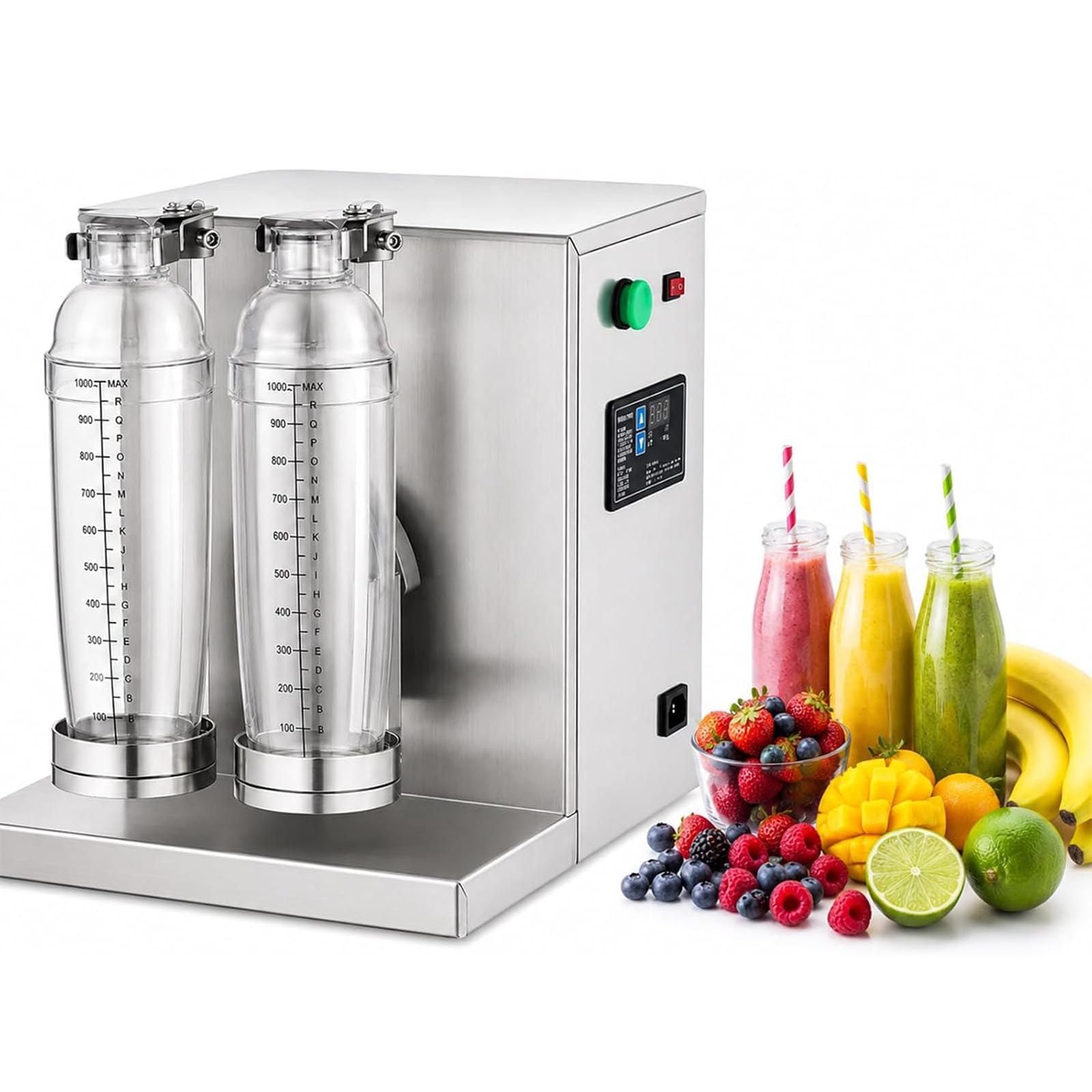 DUXMM Stainless Steel Bubble Tea Shaker with 1–120s Timer, 120W