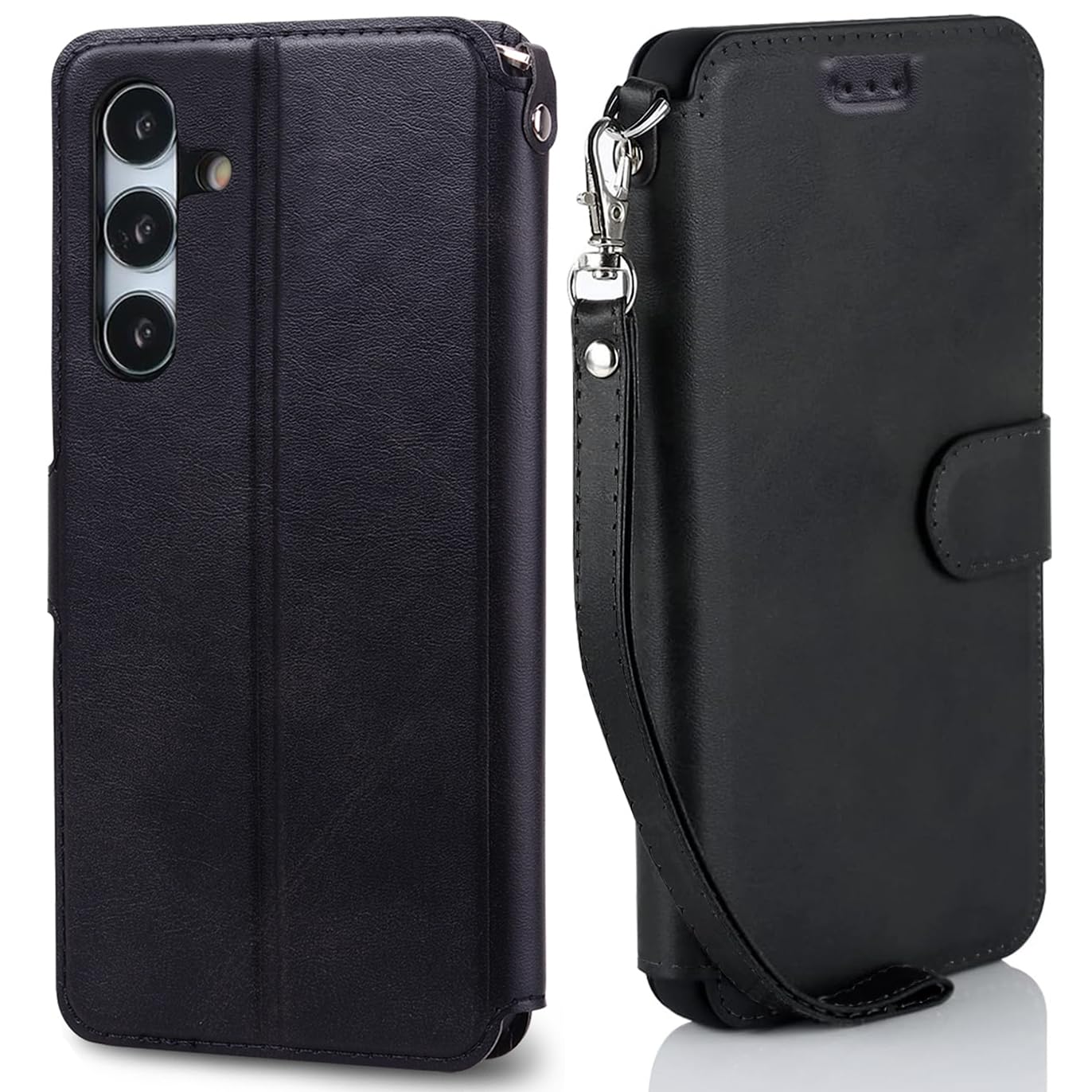 Galaxy S24 SC-51E ケース 手帳型 通用 S24 Galaxy SC51E SCG25 SM-S921Q au docomo SIMフリー ストラップケース サムスン ギャラクシー s24 カバー ドコモ GalaxyS24 携帯カバー カードケース 軽量ケース 手帳 適用 Cobeimisr CASE 軽量 薄型 軽量ケース 薄型ケース ストラップ スマホケース ブラック
