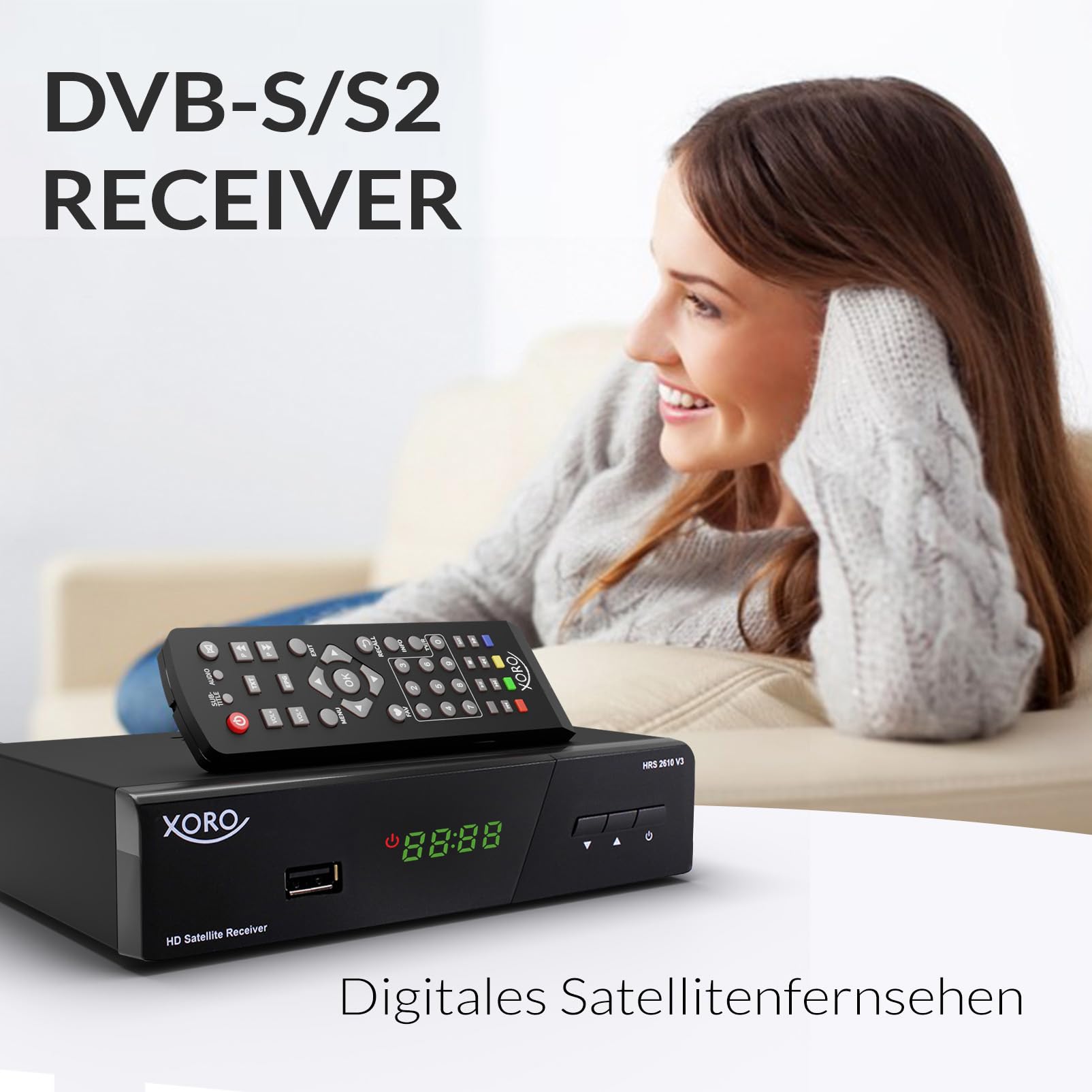 XORO HRS 2610 Récepteur satellite numérique HDMI SCART LAN Unicable USB 2.0 ASTRA 19.2