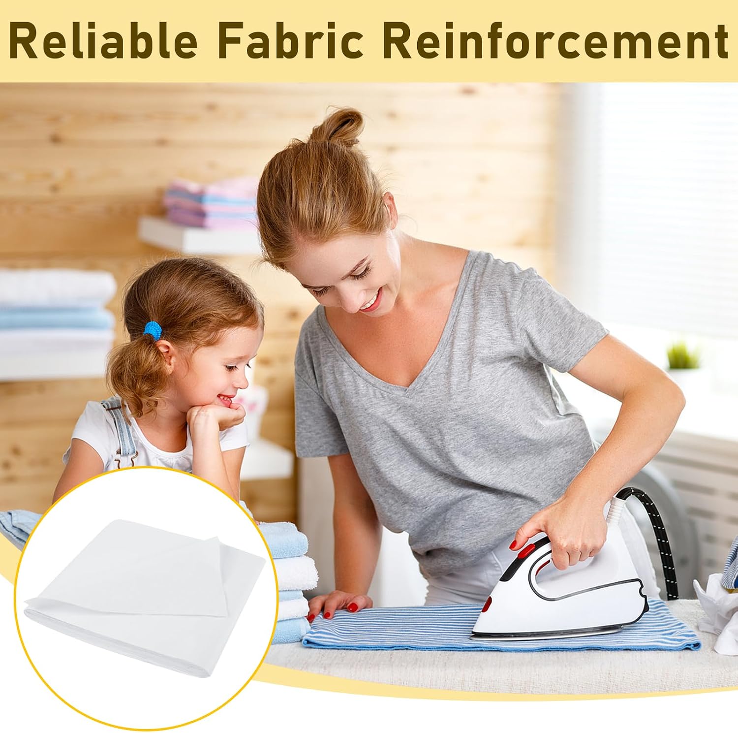 Fusible Interfacing Fabric for Sewing, 11.6"x27.3yd Medium Weight Non-Woven