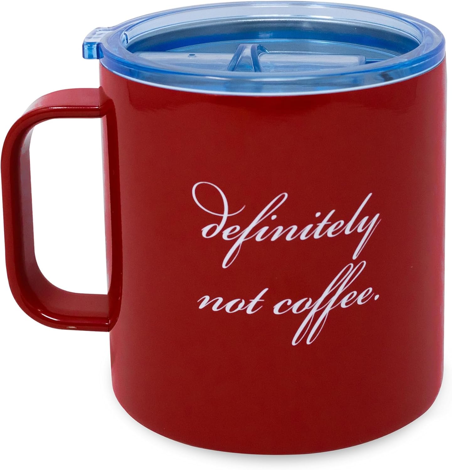 kate spade new york Stainless Steel Insulated Mug with Handle and Lid, 16 Ounce Double Wall Tumbler, Reusable Coffee Travel Mug for Hot and Cold Drinks (Definitely Not Coffee) - Image 2