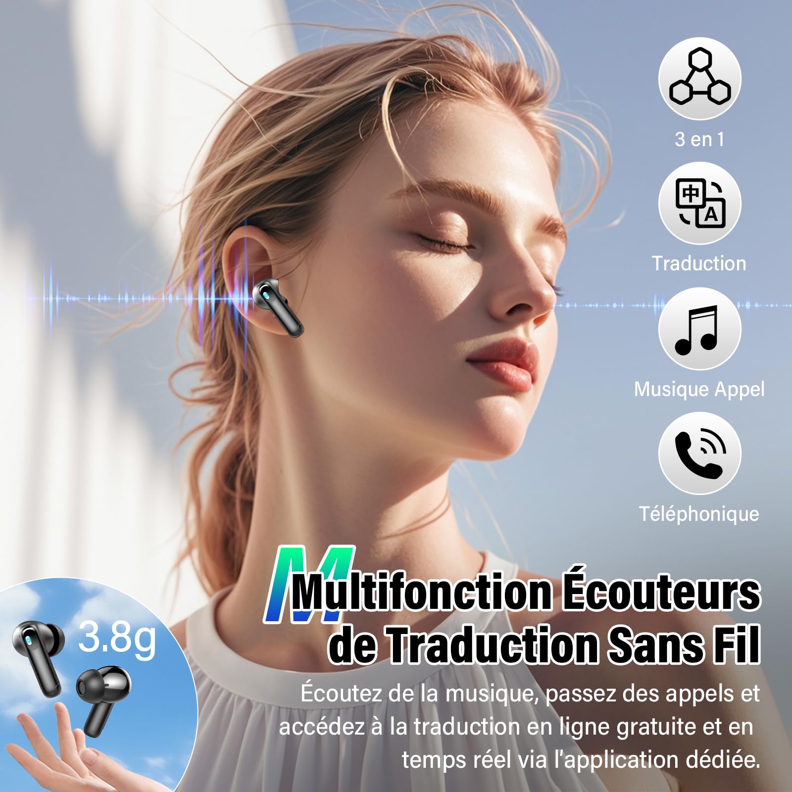 Traducteur Instantané AI Écouteur