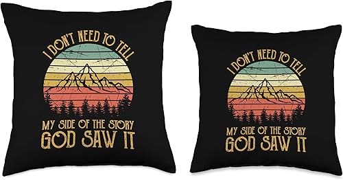 Miniatura 3 de I Don't Need To Tell My Side Of Story God Saw It Christian Throw Pillow