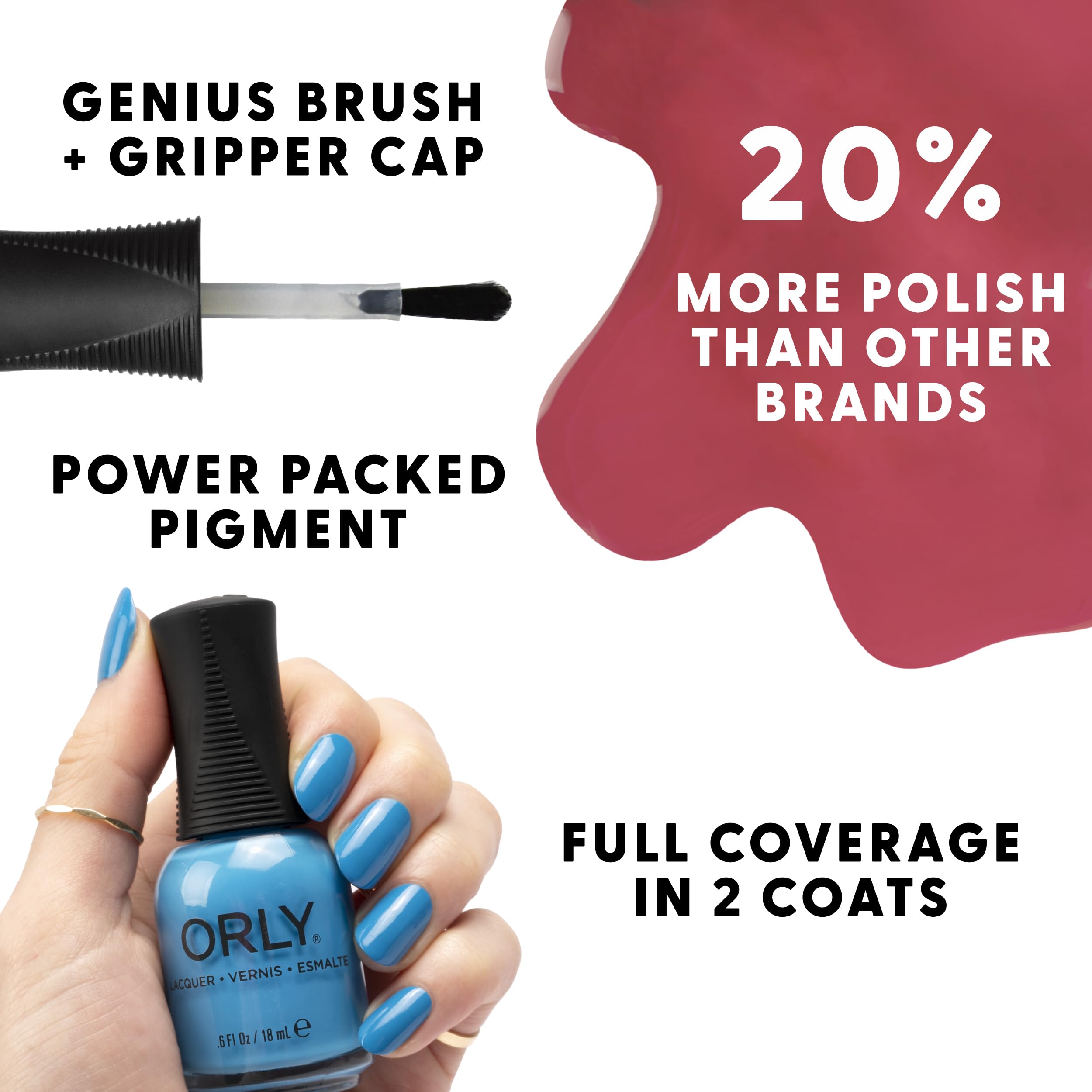 ORLY Cloudscape 6PIX Nagellack Set – 6 Nail Polish Farben in sanften Pastell- & kräftigen Wolken-Tönen, Hochglanz Finish, Schnelltrocknend, Langanhaltend, Vegan & Cruelty-Free, Geschenkset, 6 x 18 ml
