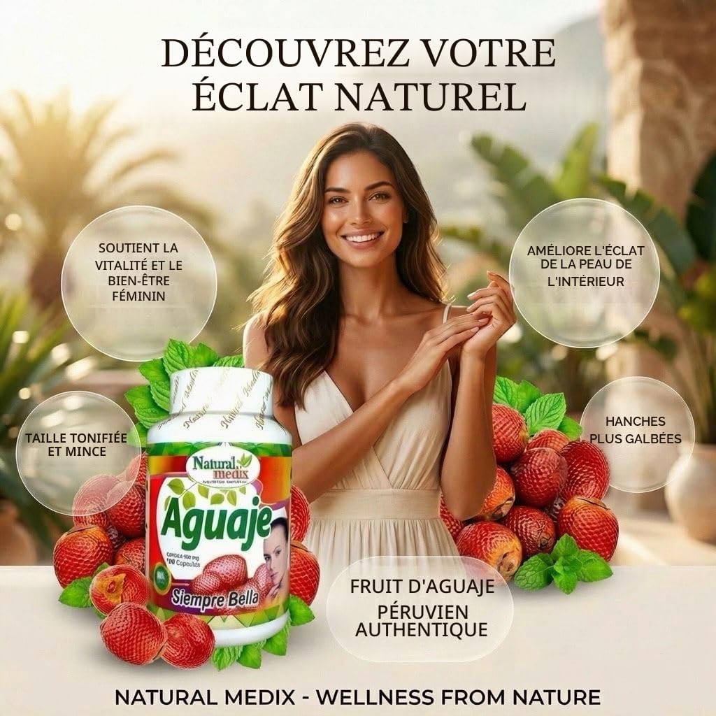 Aguaje Siempre Bella by Natural medix – Superfruit amazonien pour la vitalité féminine, l'équilibre et l'éclat