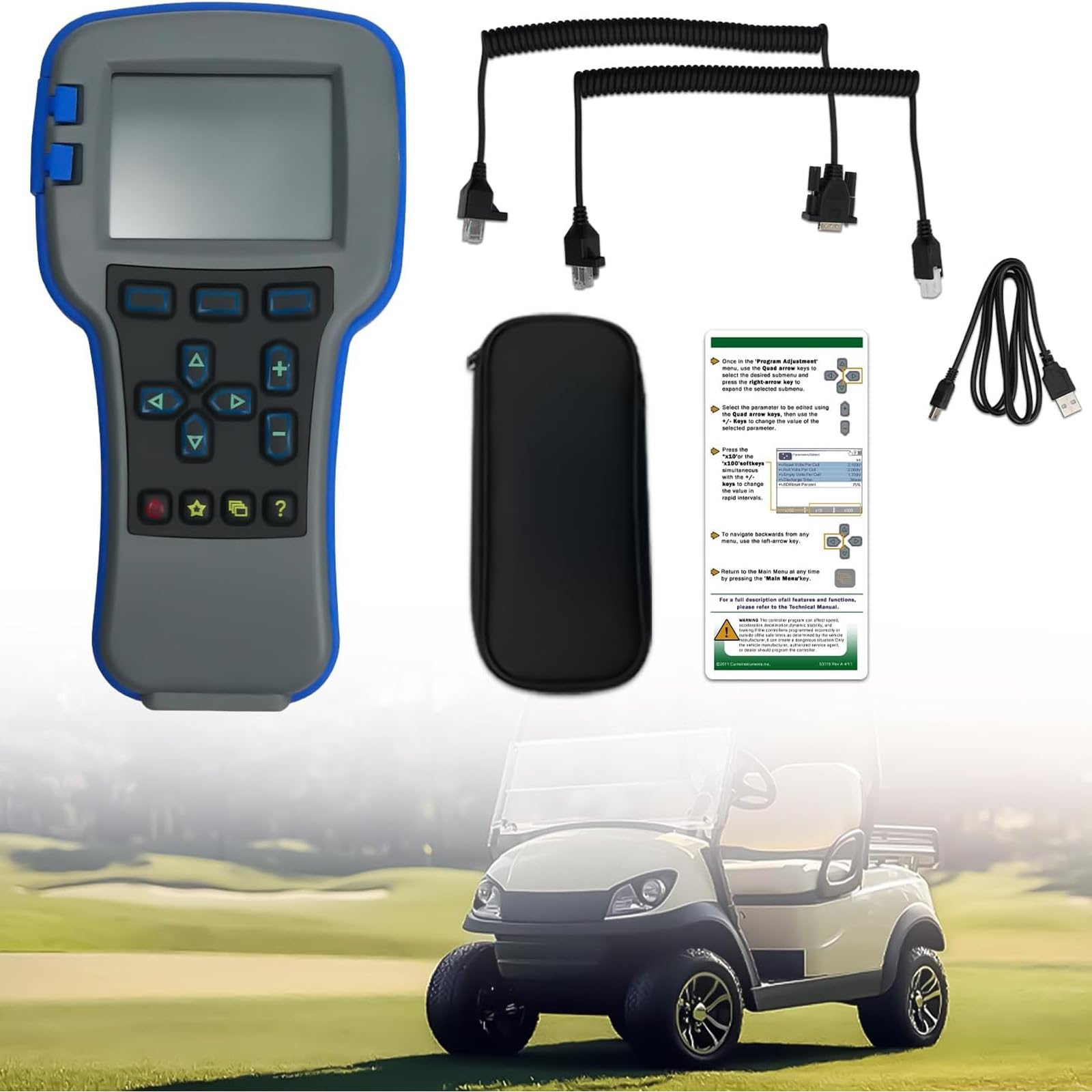 Strumento configurazione del controller del veicolo con controlli servizio in reale, interfaccia programmazione portatile per tecnici carrelli elevatori con carrello da golf File