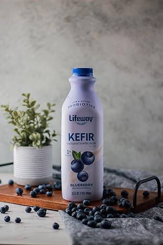 Miniatura 3 de Lifeway Kéfir Bajo en Grasa - 10g de Proteína, 12 Cultivos Probióticos Activos Vivos, Hasta 99% Sin Lactosa, Sin Gluten – Arándano, 32 oz