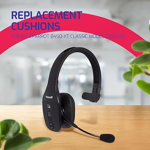 Miniatura 3 de Kit de almohadillas para orejas hechas para BlueParrott B450 XT, cojín de espuma viscoelástica extra grueso para comodidad durante todo el día,
