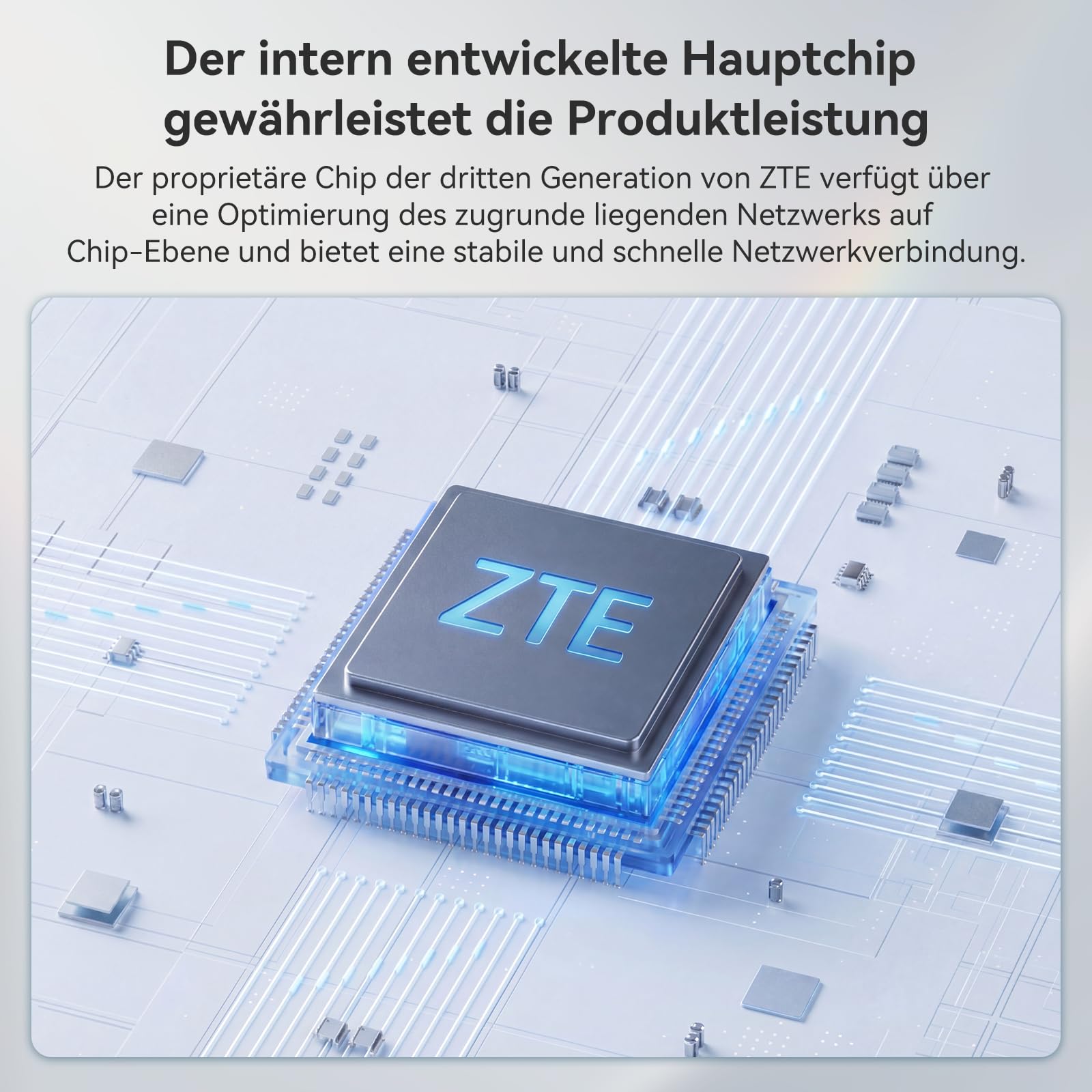 ZTE WLAN Router WiFi 6 mit EasyMesh, WLAN Repeater, bis zu 3000 Mbit/s für stabiles WLAN, ideal für Homeoffice, Streaming und Smart Home, kein 5G Router, keine SIM-Karte, kein DSL-Modem
