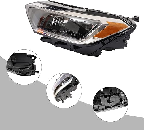 Miniatura 9 de CNCEST Faro delantero LED izquierdo con DRL para Volkswagen Jetta 2019 2020 2021 2022 - Carcasa negra  Ajuste directo - Lado delantero izquierdo del